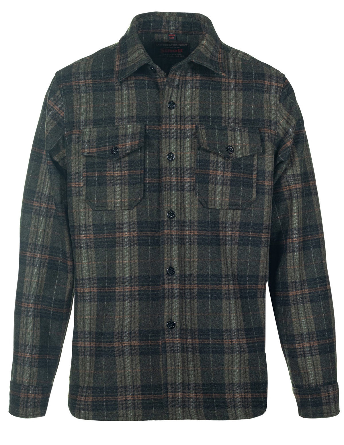 7310P - Schott NYC Plaid CPO Shirt – Schott N.Y.C