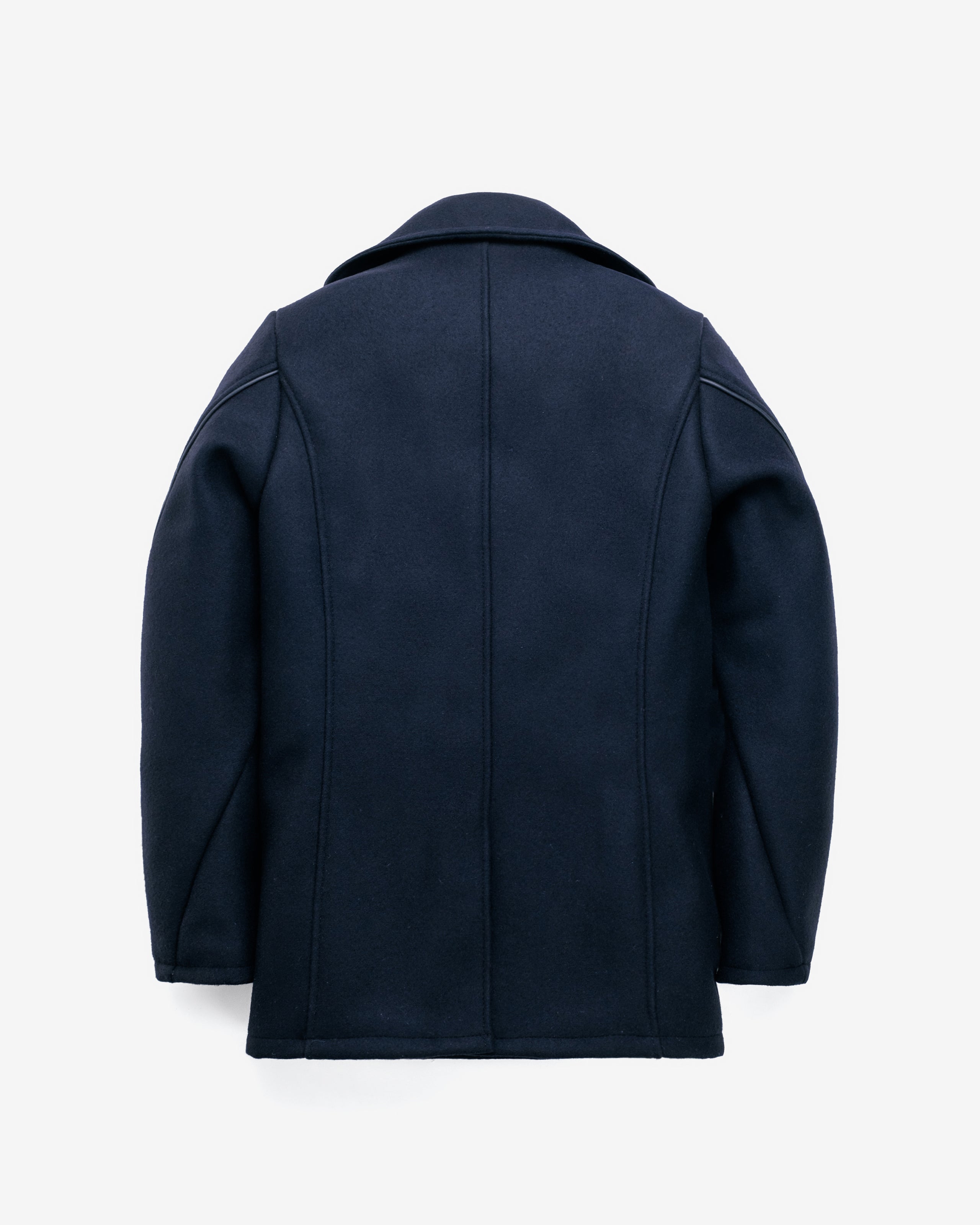 740C - Leather Trim Peacoat – Schott N.Y.C.