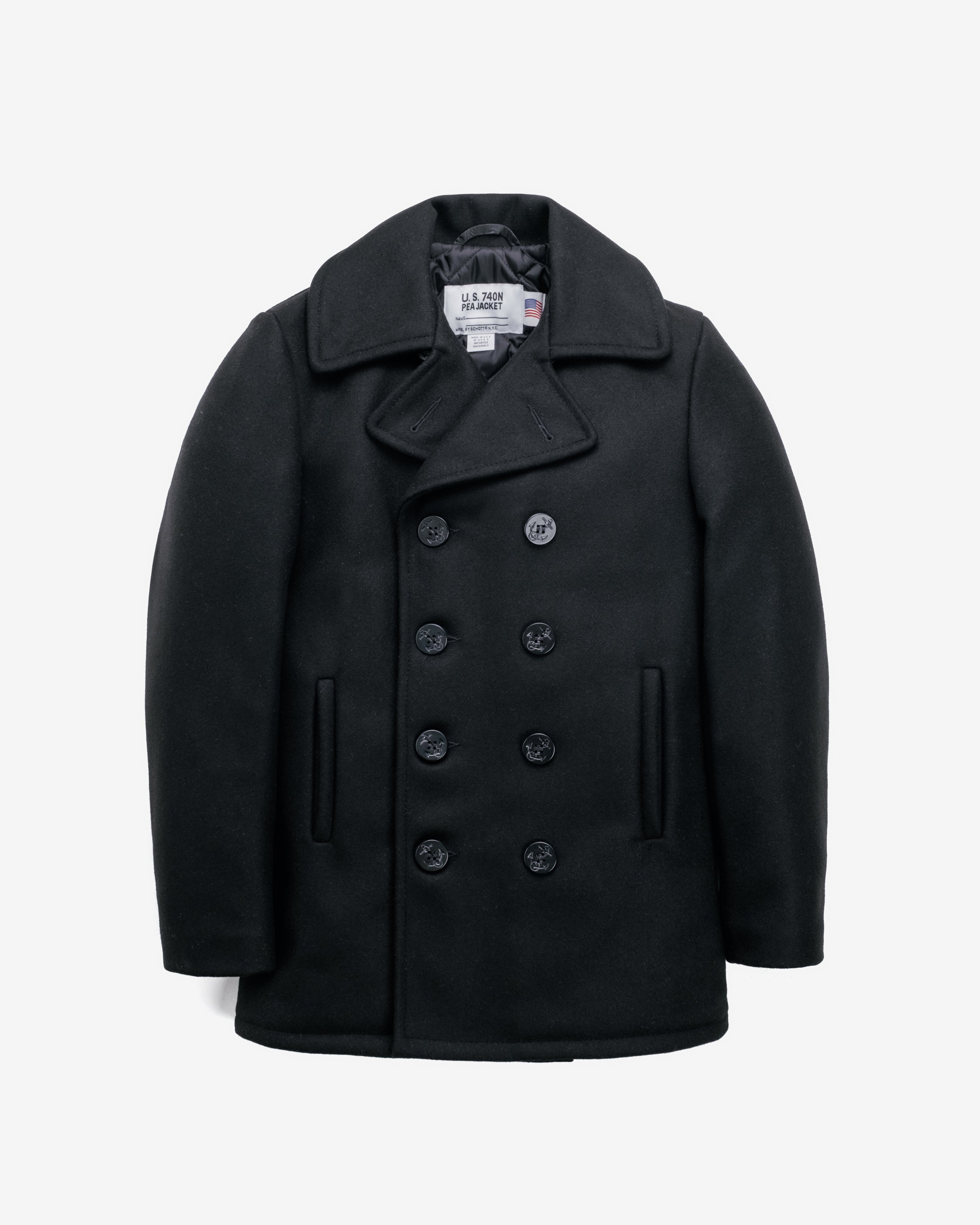 U.S. 740N PEACOAT ブラックレザー 46 740_BLK_FRT.jpg?v=1779289263&