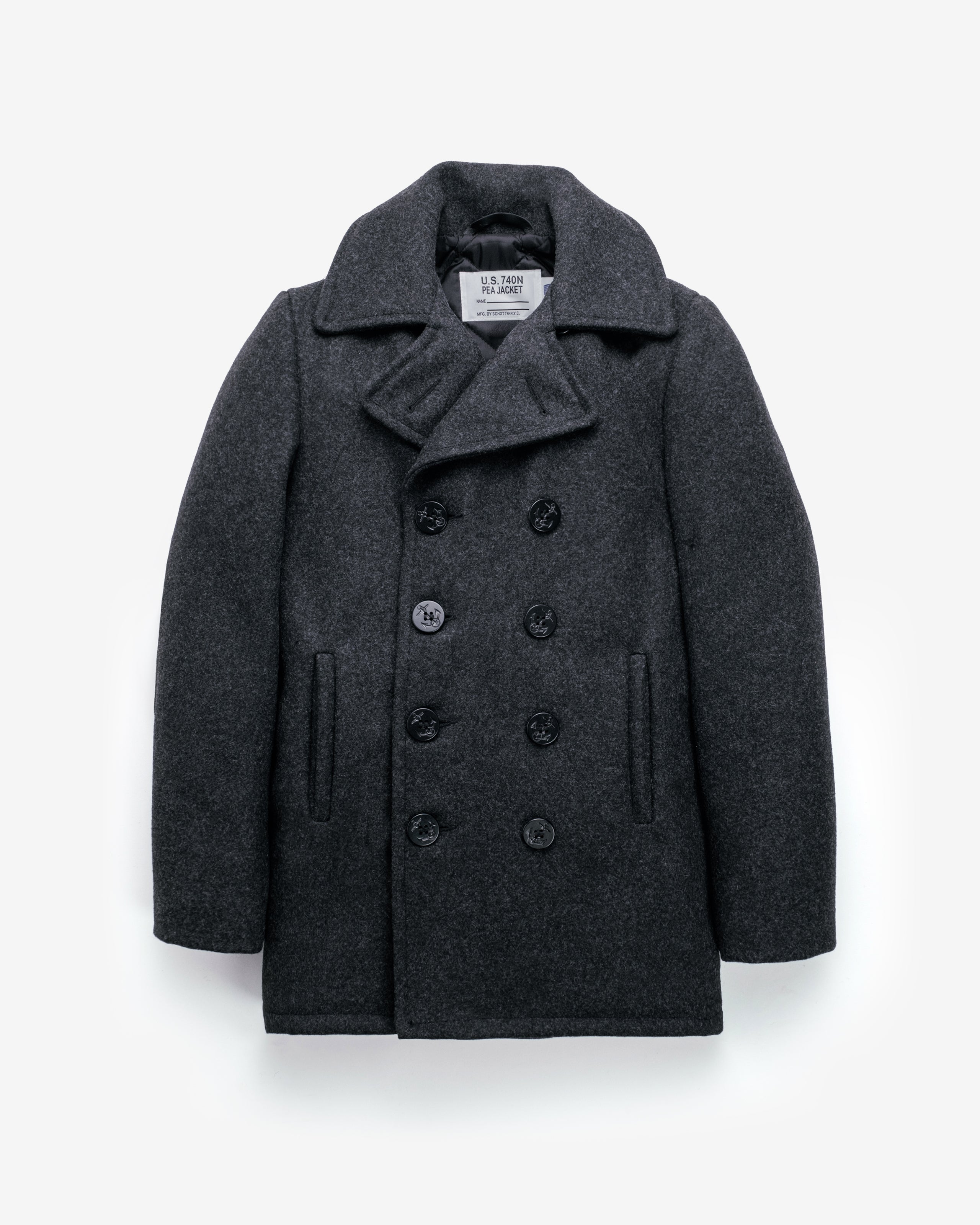 美品 Schott US 740N PEA JACKET ダブルブレスト 黒 740_DOX_FRT.jpg?v=1772636966&
