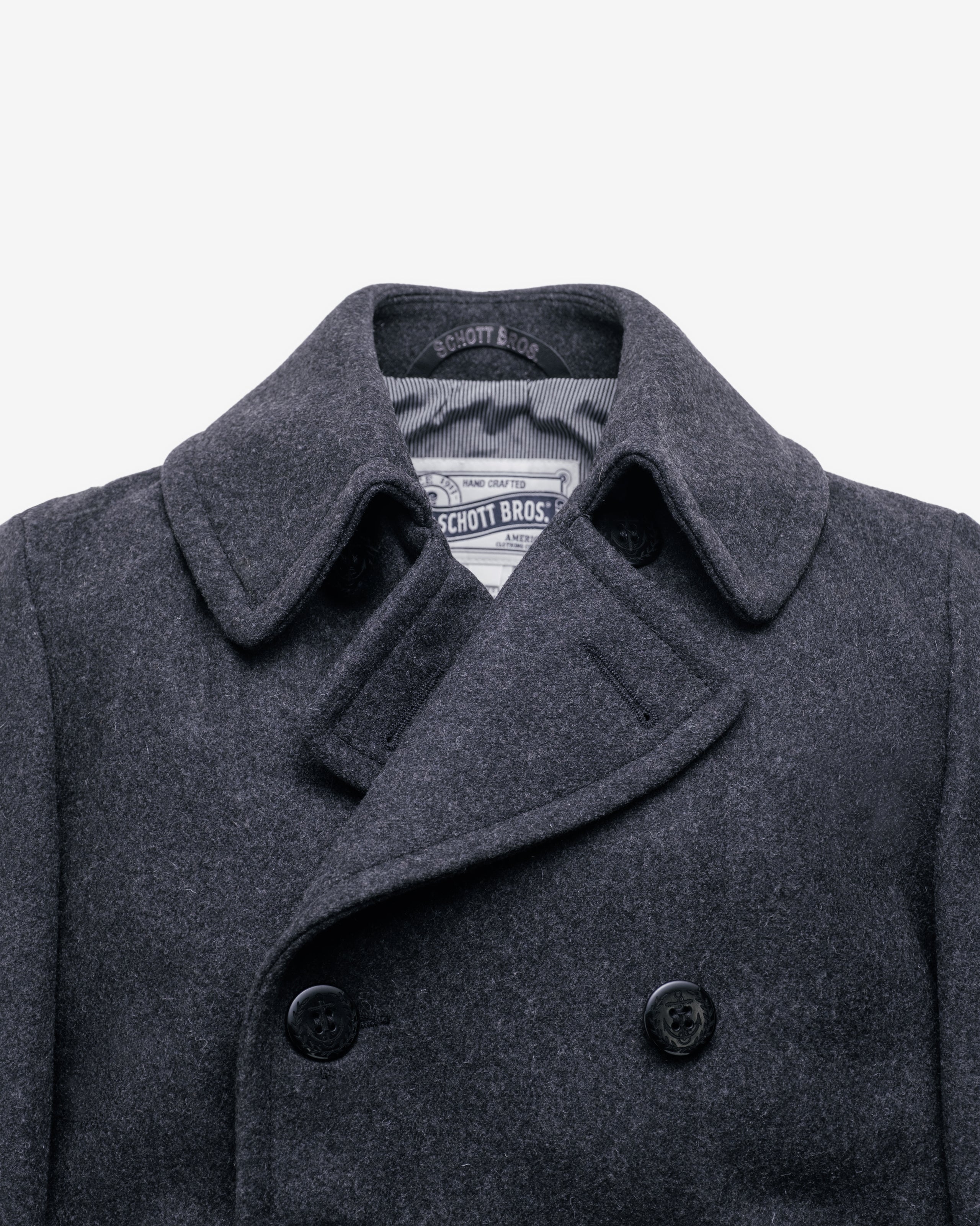 ジャケット・アウター Schott Bros. Peacoat - Navy Lot.751 751 - Slim Fit Peacoat – Schott N.Y.C.