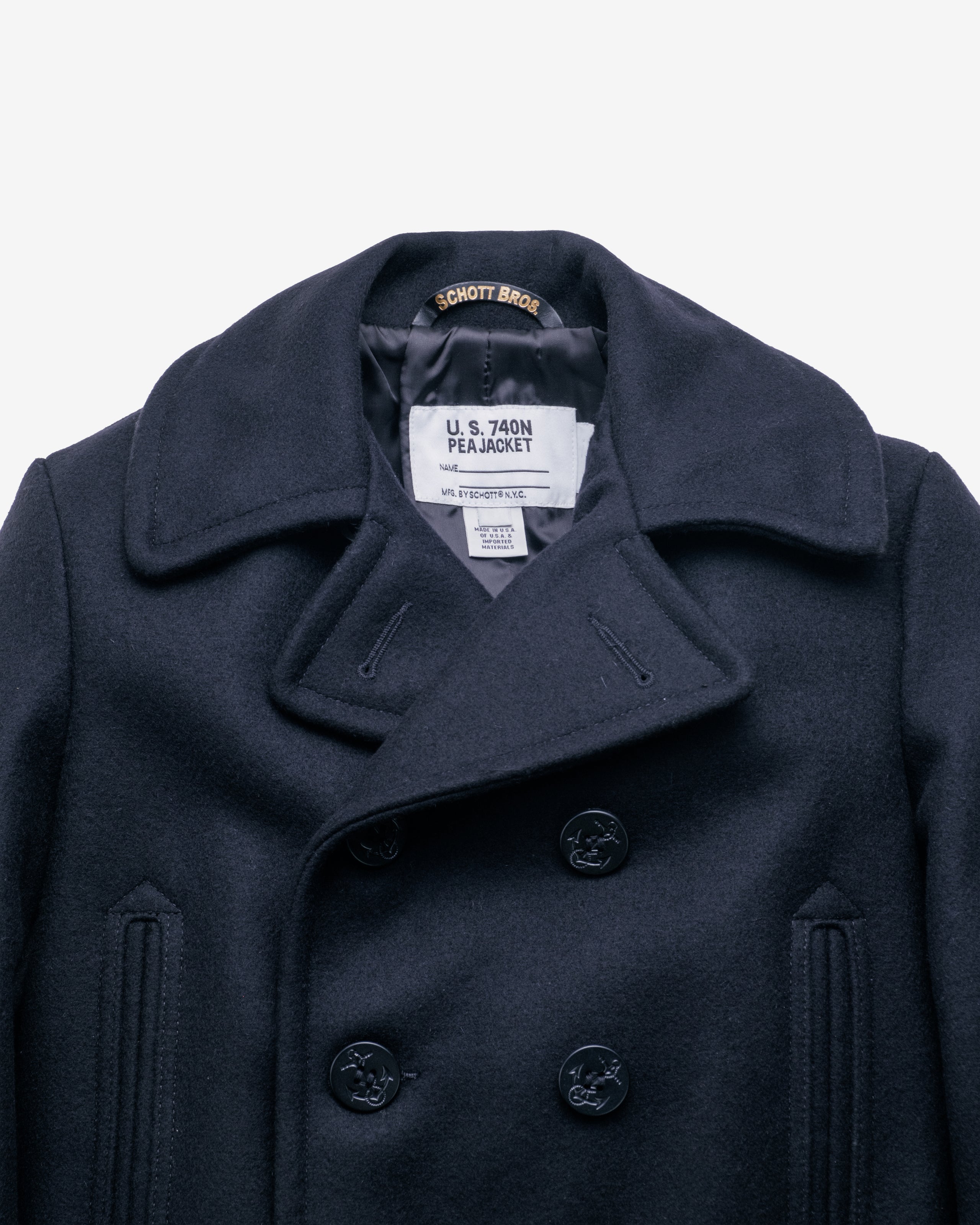 782USA - Melton Wool Peacoat – Schott N.Y.C.