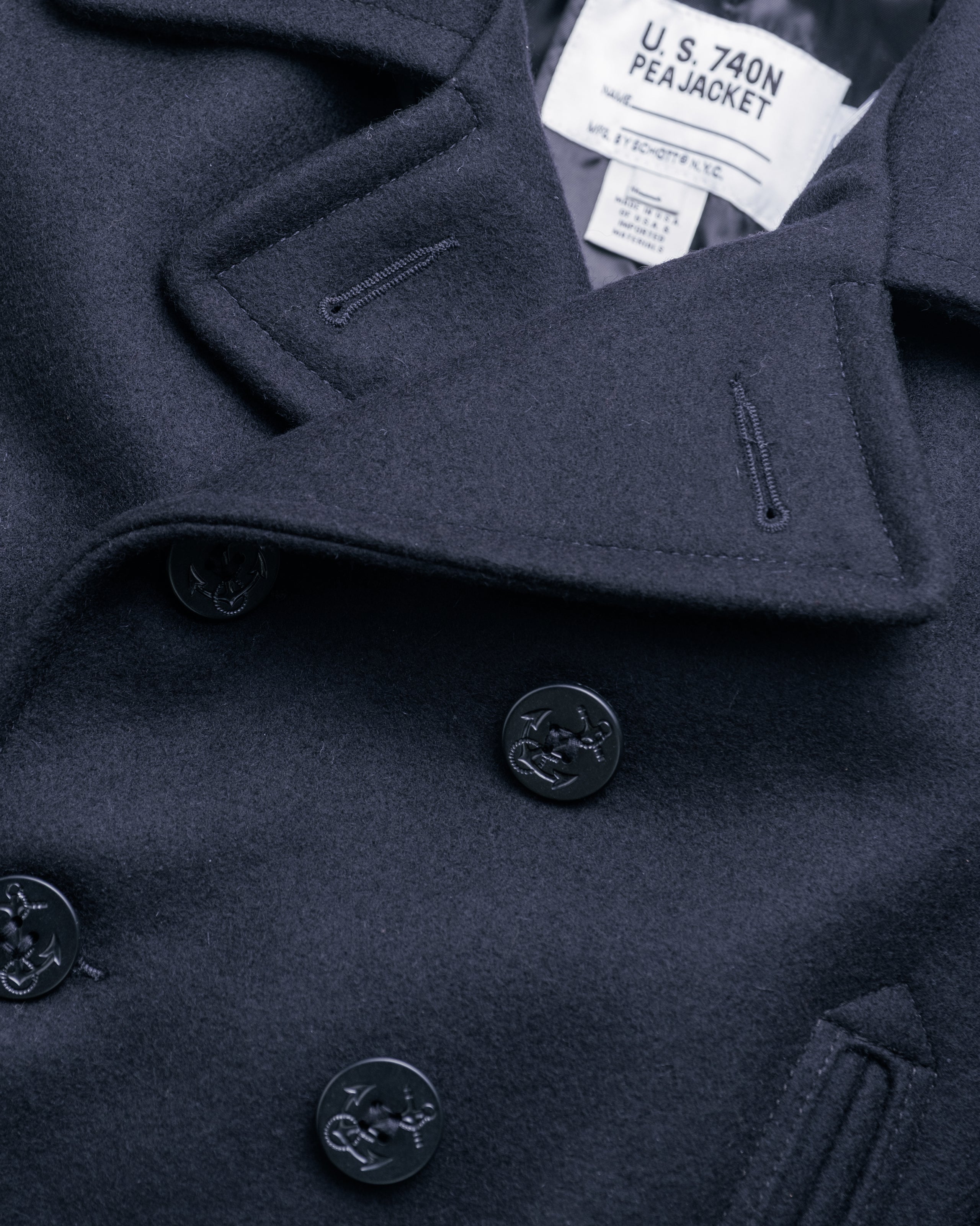 782USA - Melton Wool Peacoat – Schott N.Y.C.
