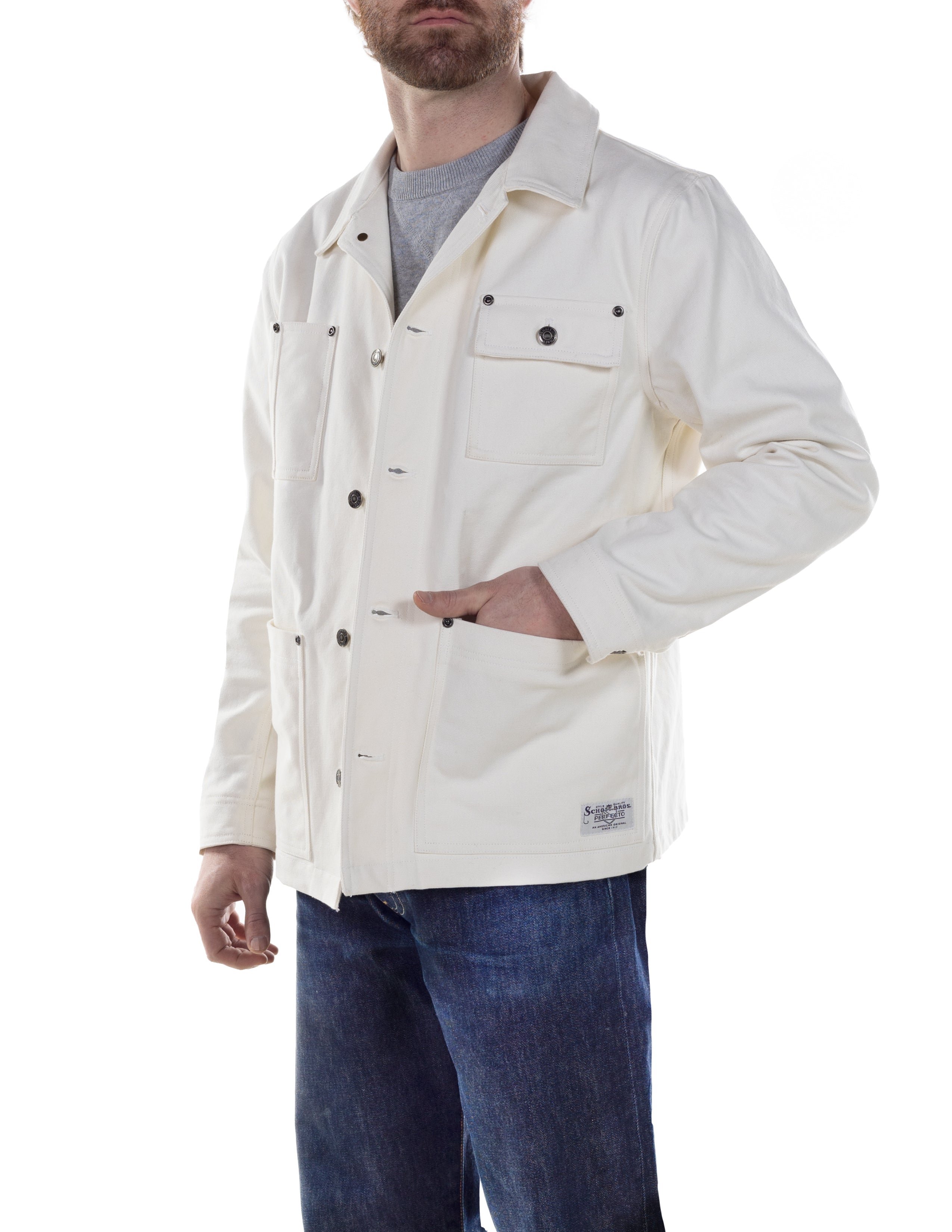 8205 - Cotton Canvas Chore Jacket – Schott N.Y.C.