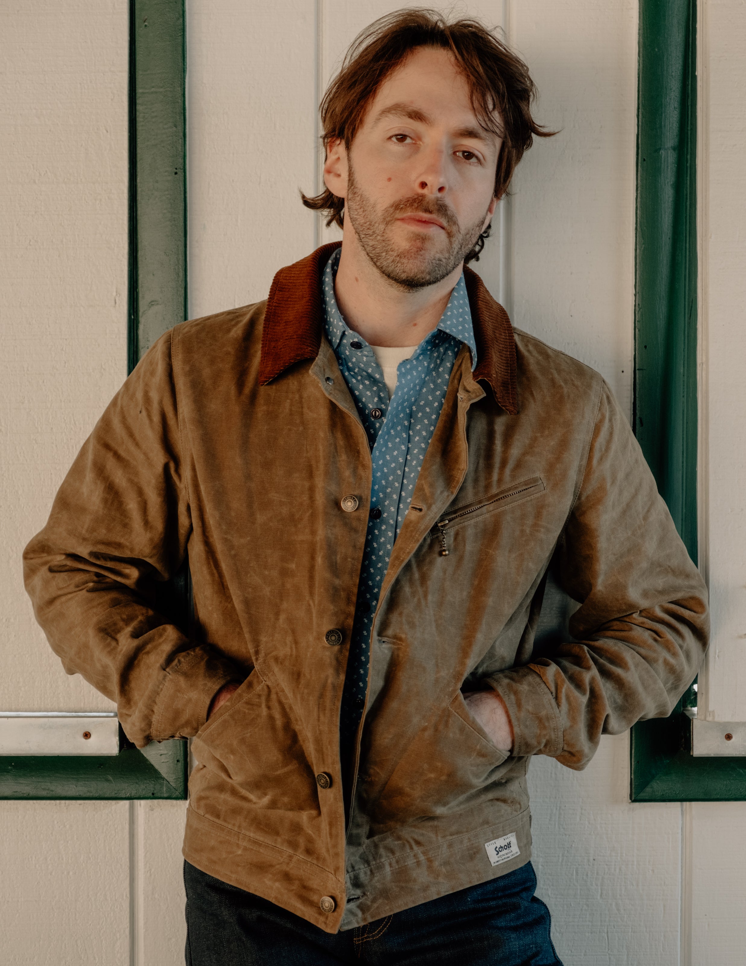 【schott】Cotton work jacket 8510 - Waxed Cotton Mechanic Jacket – Schott N.Y.C.
