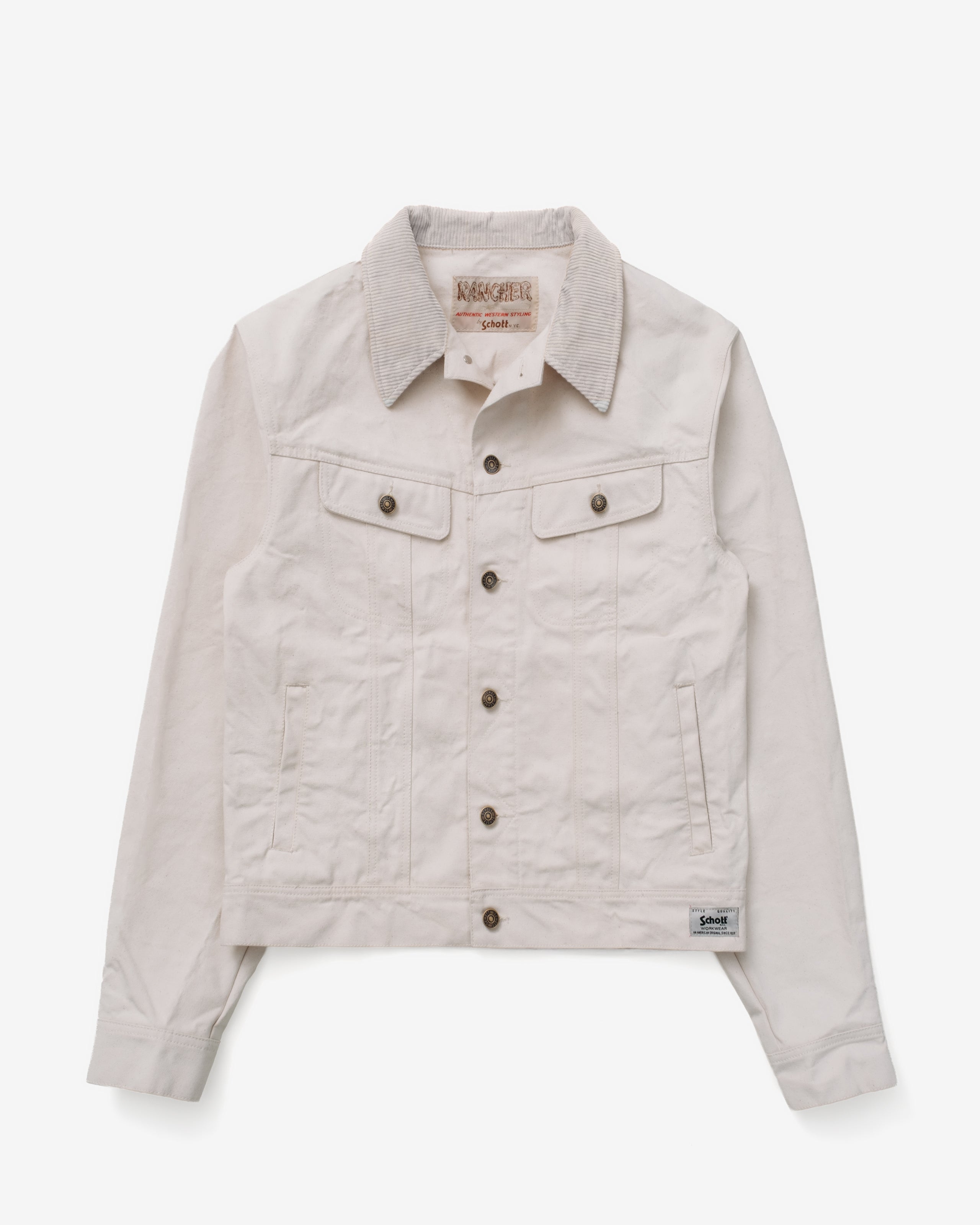 Schott CUSTOM TRUCKER JACKET ビンテージ加工 8603_OWH_FRT_85bb573a-7b20-
