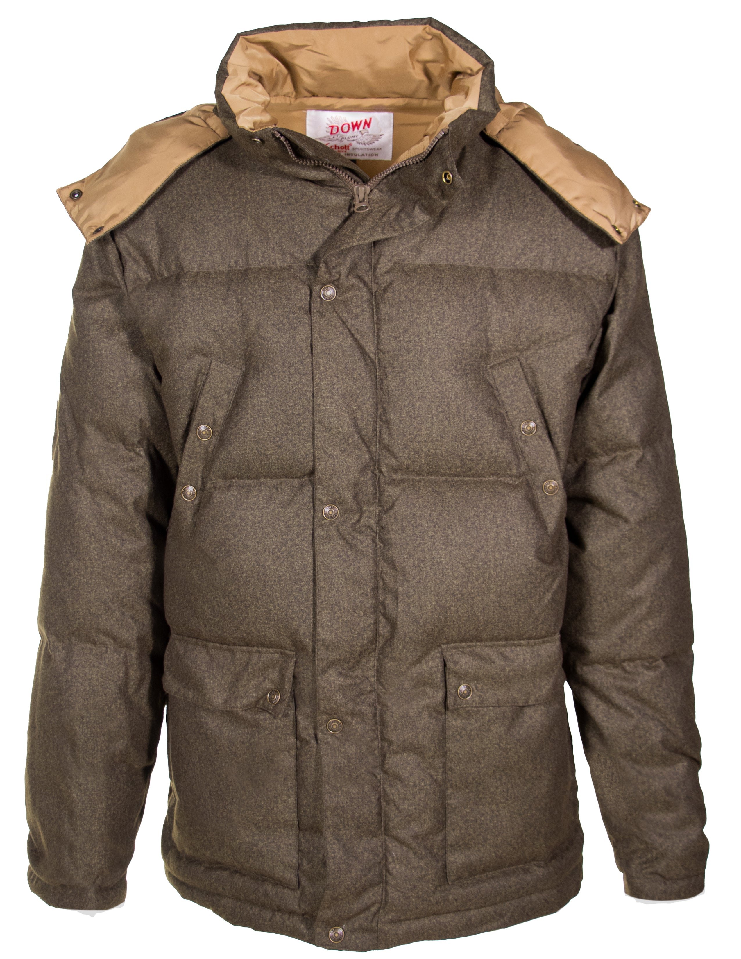 9040D - Down Filled Hooded Puffer Jacket – Schott N.Y.C.