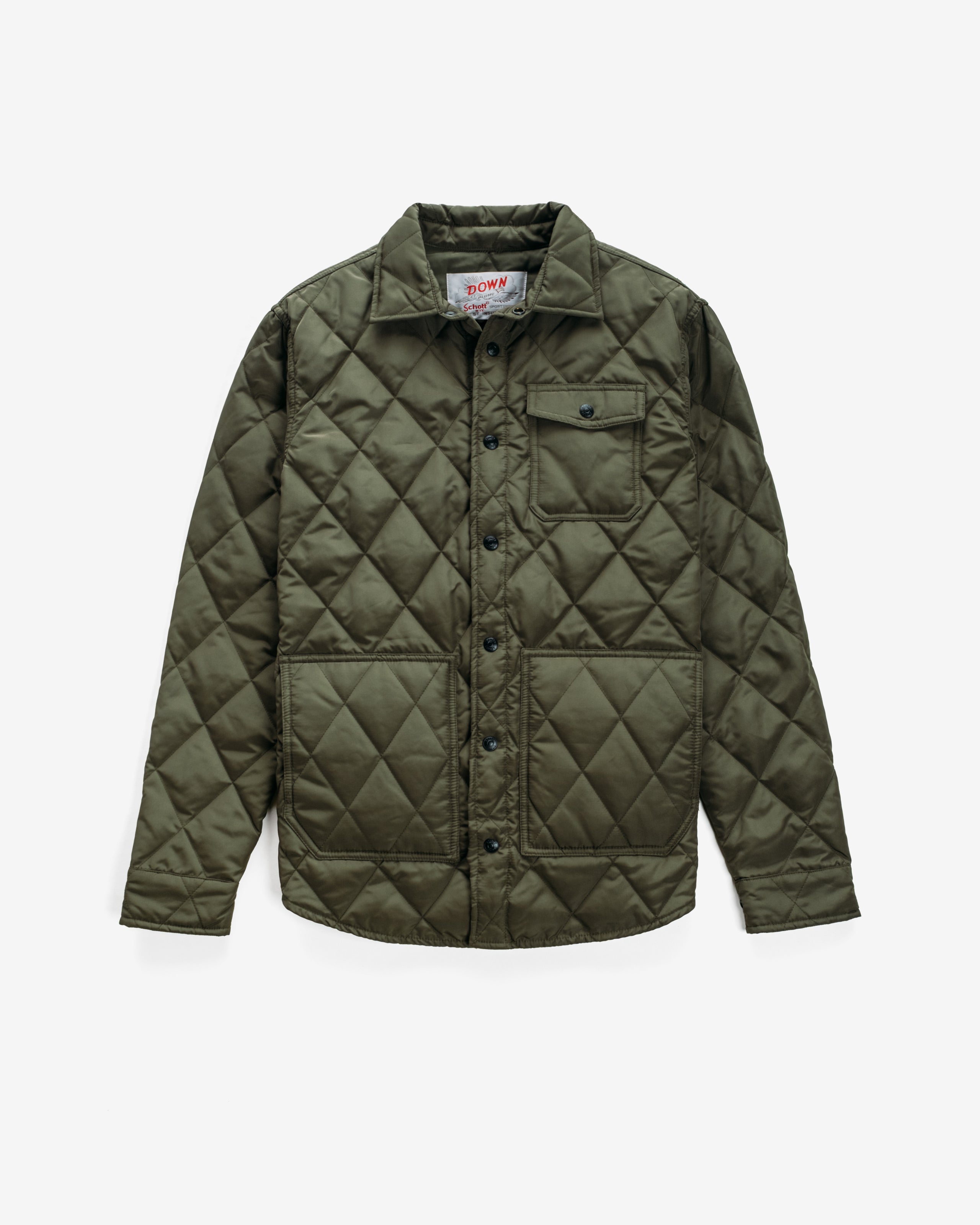 9122D - Down-filled Quilted Shirt Jacket – Schott N.Y.C.