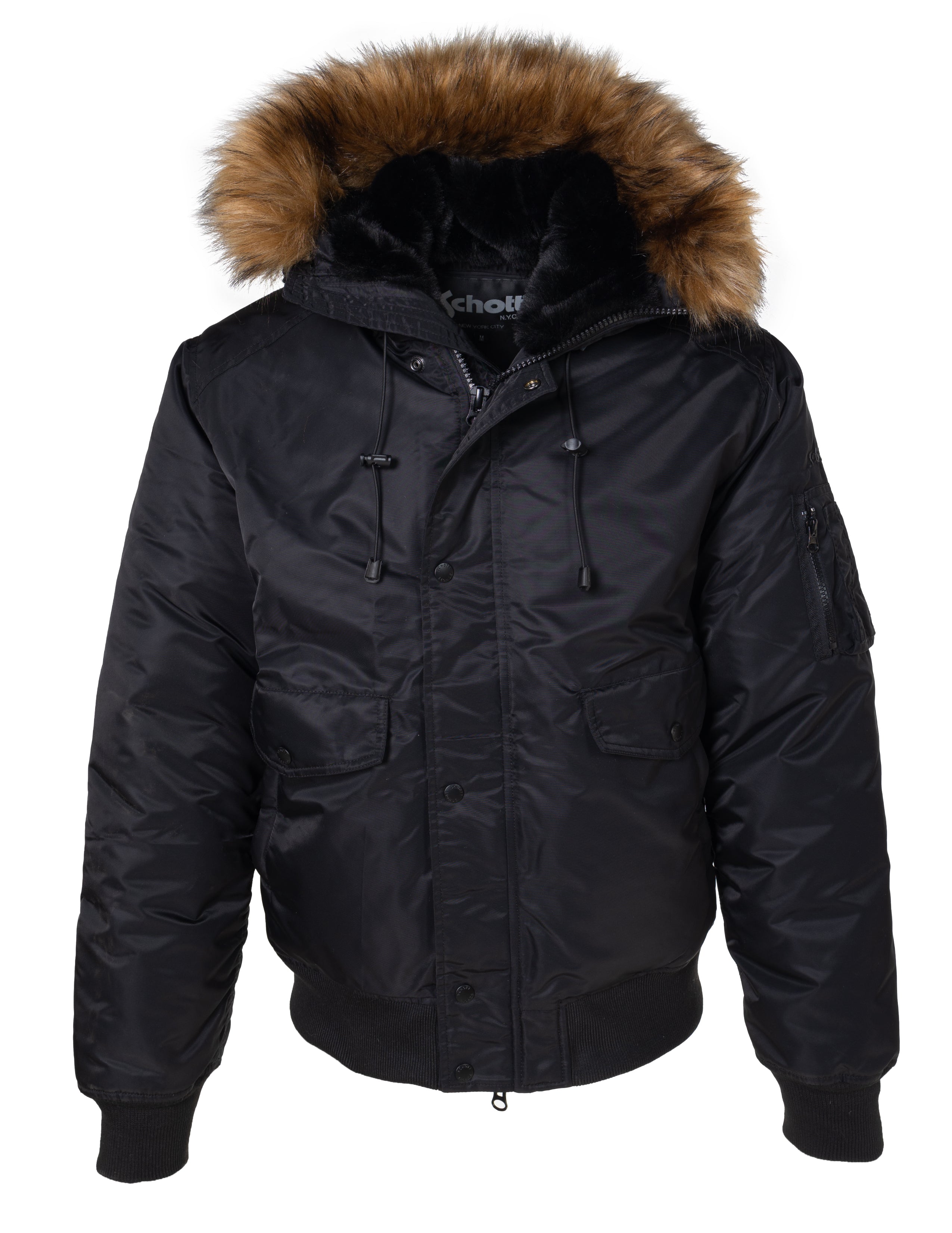 90s希少　美品schott n2b JP mサイズ　ショット　alpha 9236 - Schott NYC - Men's Nylon Flight Satin N-2B Jacket – Schott