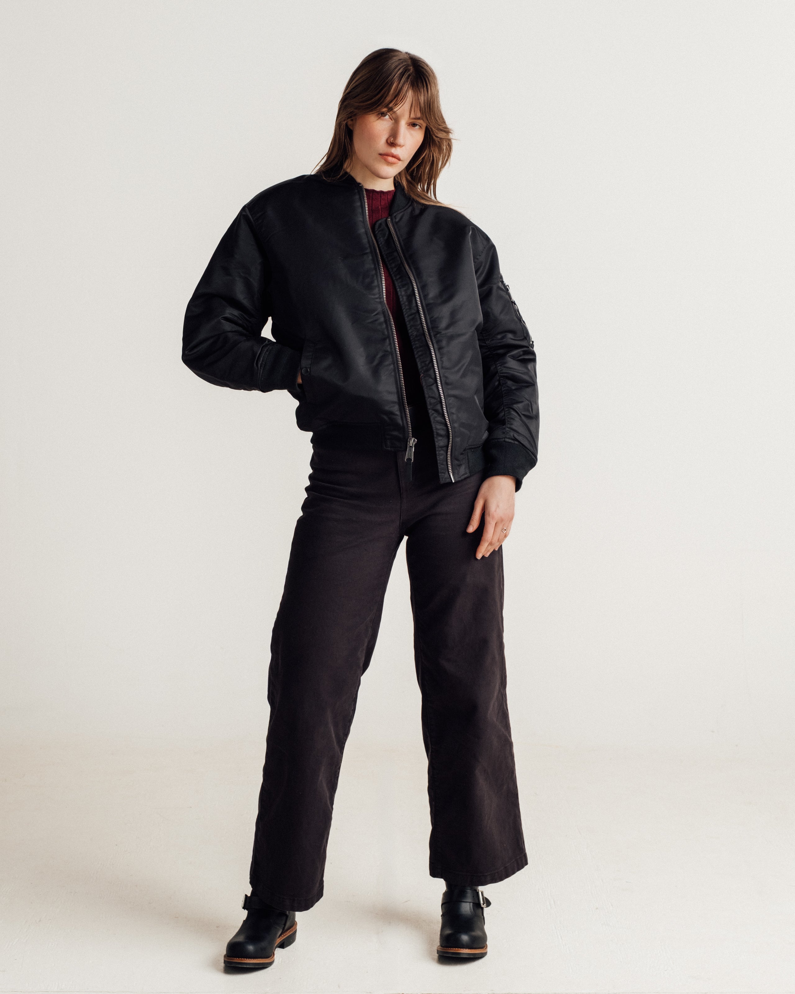 9428W - Women's Nylon MA-1 Jacket – Schott N.Y.C.
