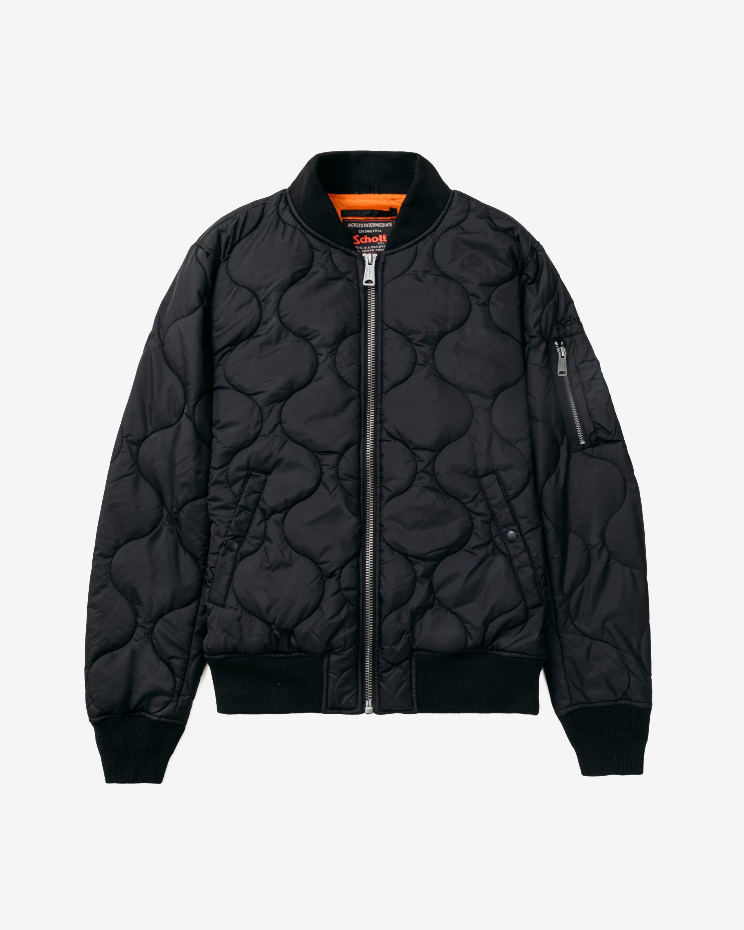 T*y様 Schott ブラック MA-1 ジャケット 9508 - Nylon MA-1 Jacket – Schott N.Y.C.