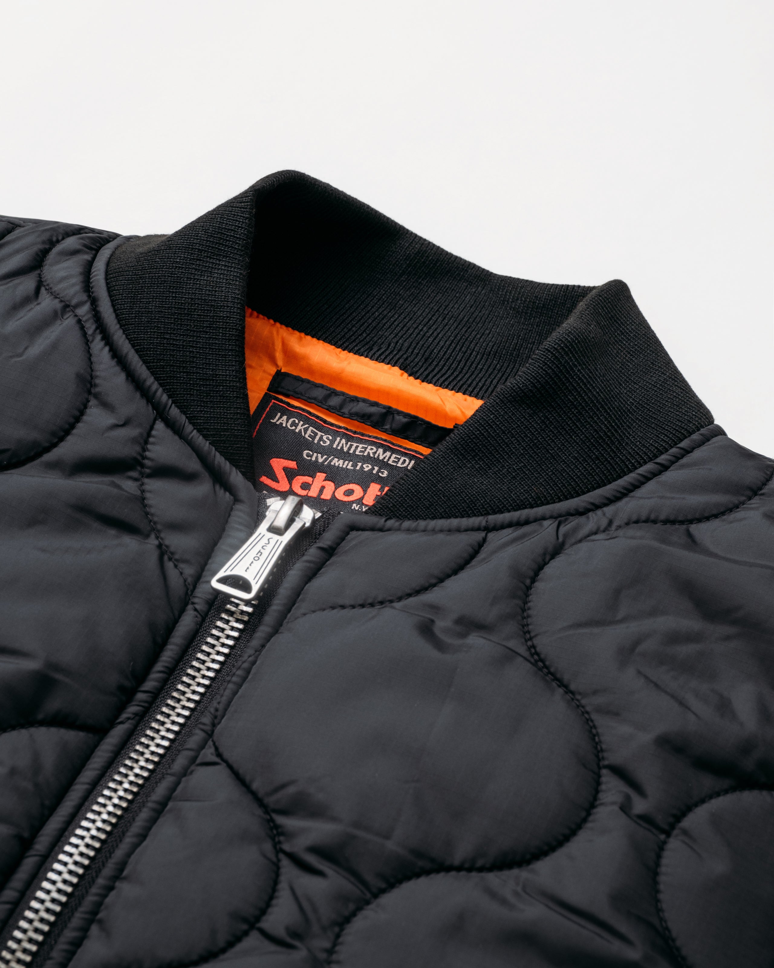 9518 - Quilted Ripstop Nylon MA-1 Jacket – Schott N.Y.C.