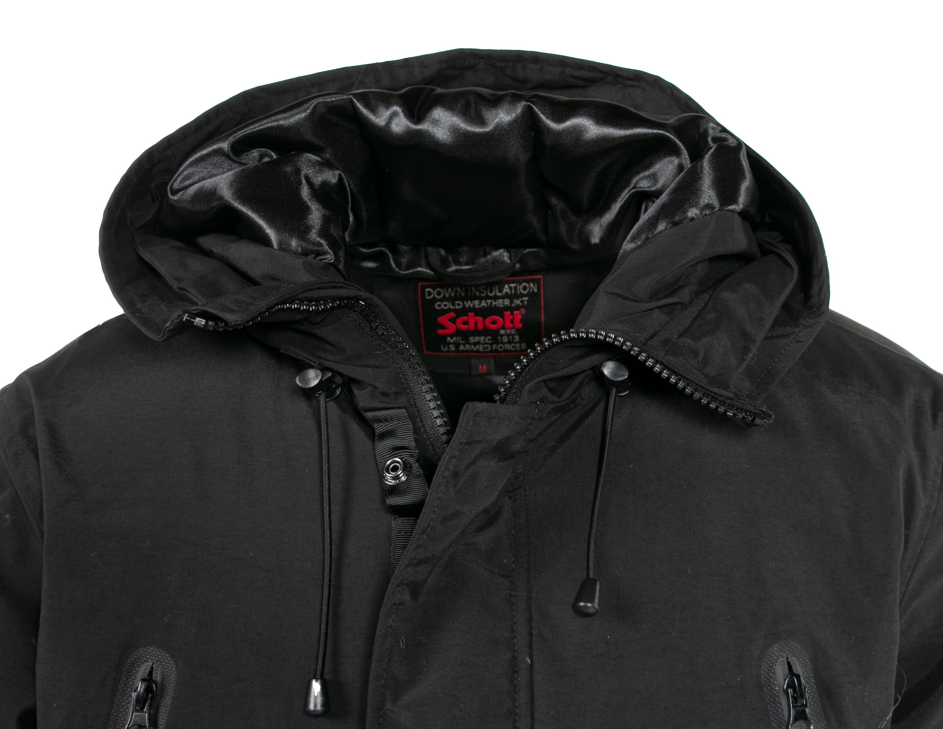 9926D - Nylon Down-Filled Hooded Parka – Schott N.Y.C.