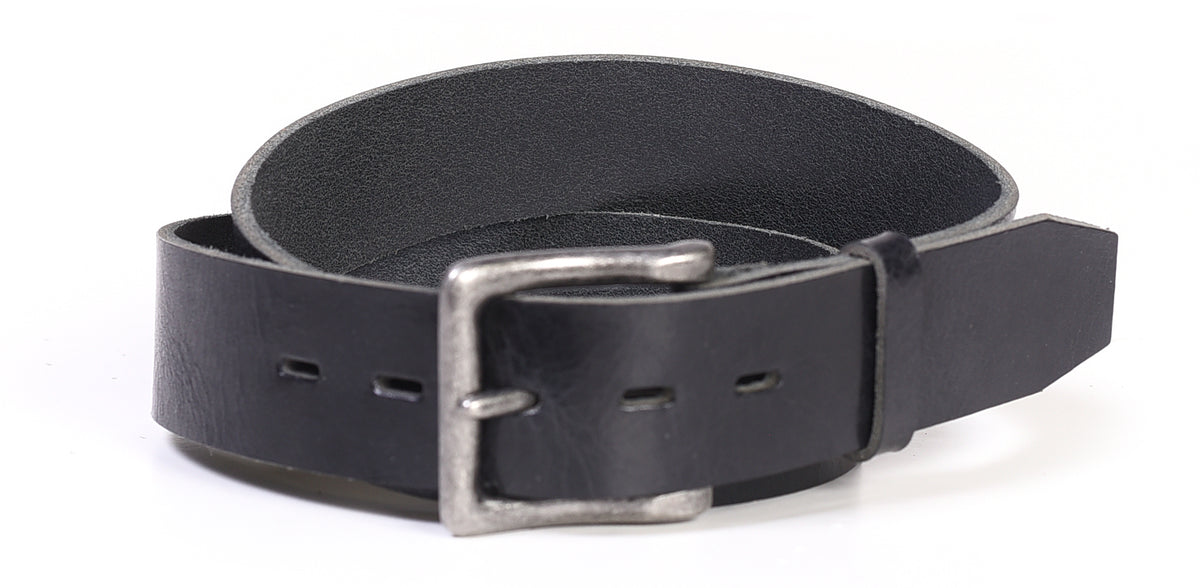 Schott NYC Black Leather Belt BLTV - Horween Steerhide Belt – Schott N.Y.C main image 2