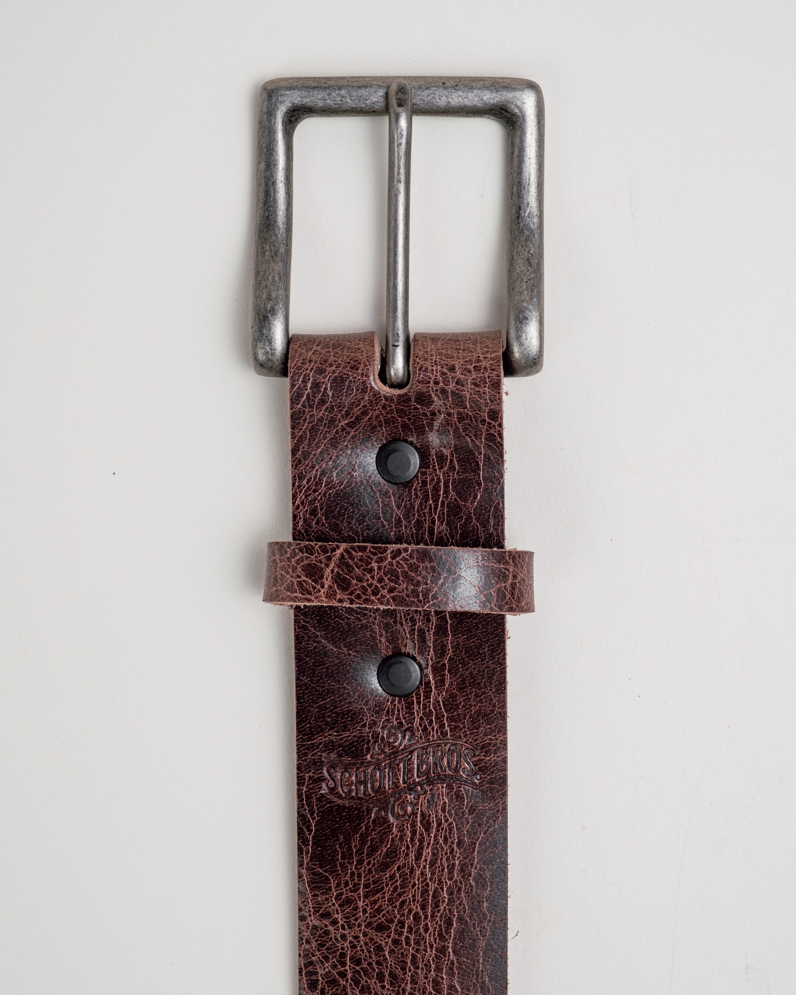 BLT71 - Leather Belt with Antique Nickel Buckle – Schott N.Y.C.