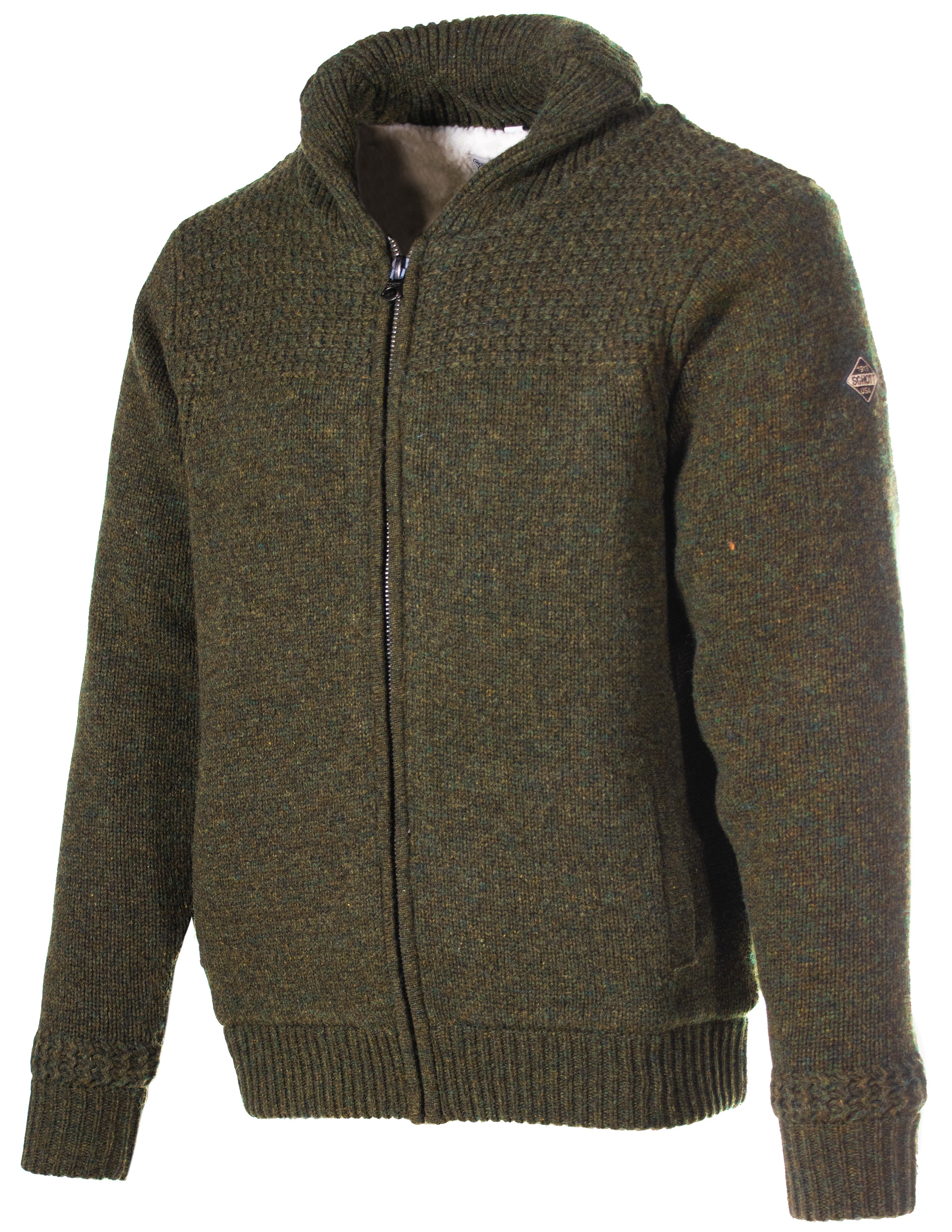 ジャケット・アウター EXODUS SHAGGY WOOL SHAWL COLLAR JACKET F1522 - Shawl Collar Sweater Jacket – Schott N.Y.C.
