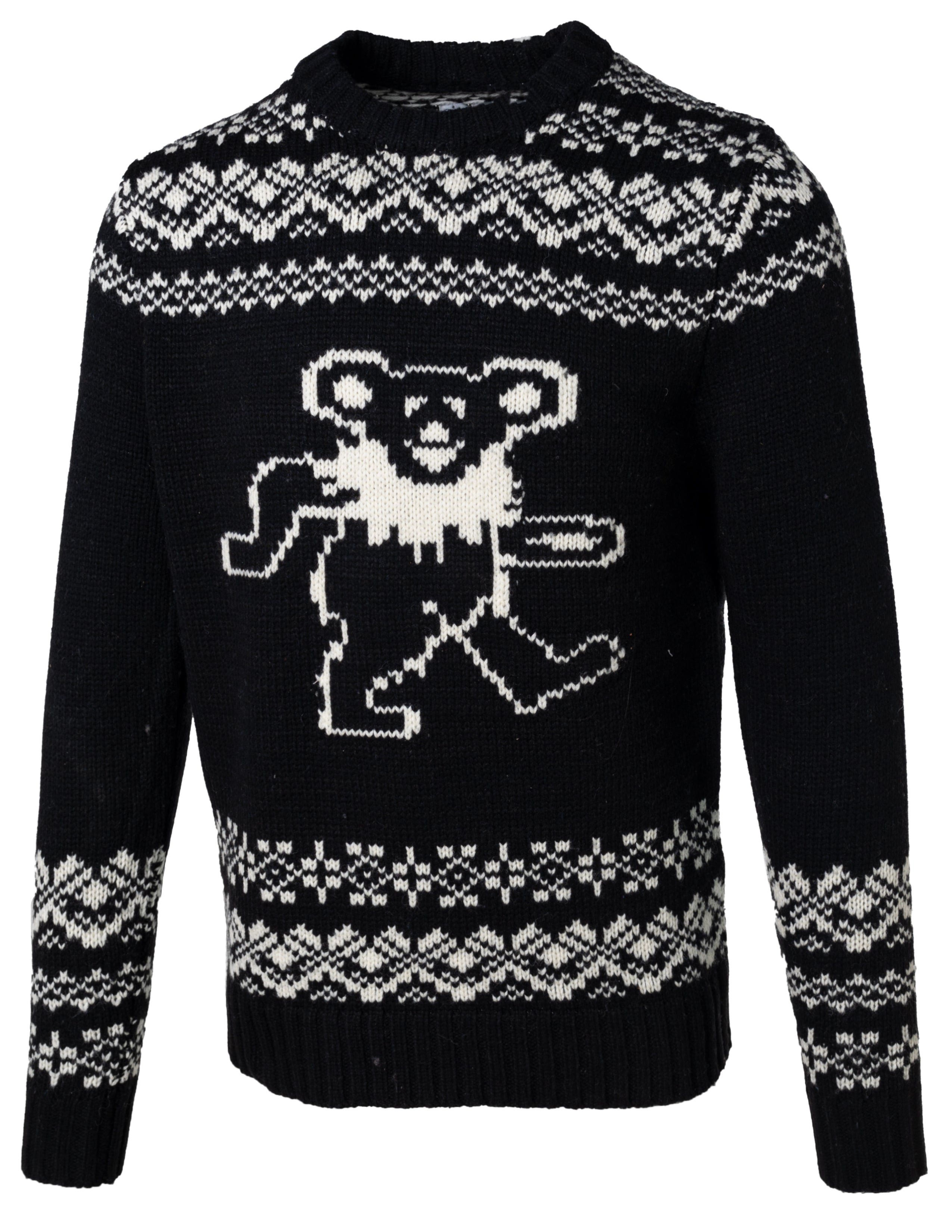 GRATEFULDEADBEAR 90s WOOLSWEATER Grateful Dead Bear Tree Holiday 