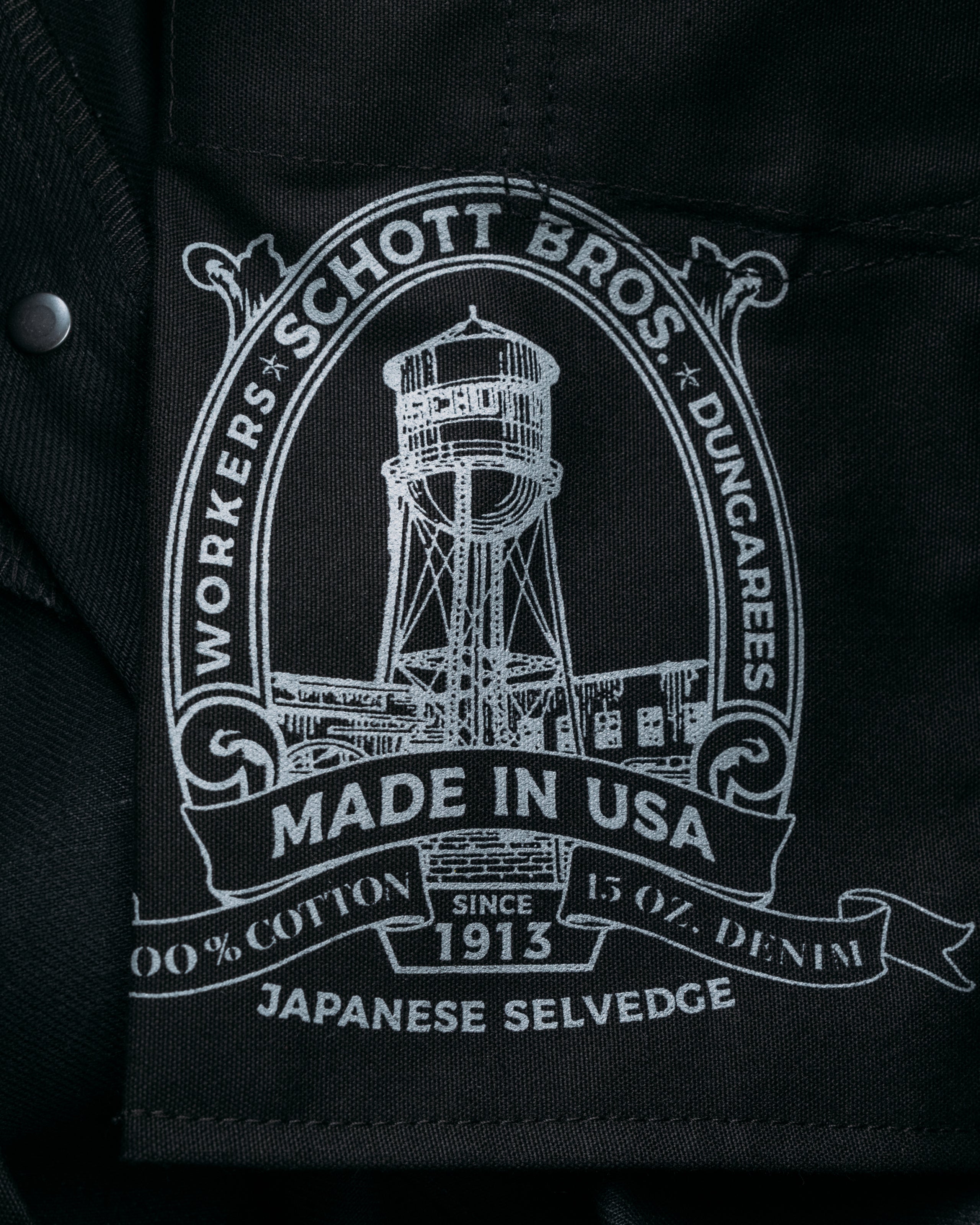 denims レコード JN2505 | Black Japanese Selvedge Denim Jeans – Schott N.Y.C.