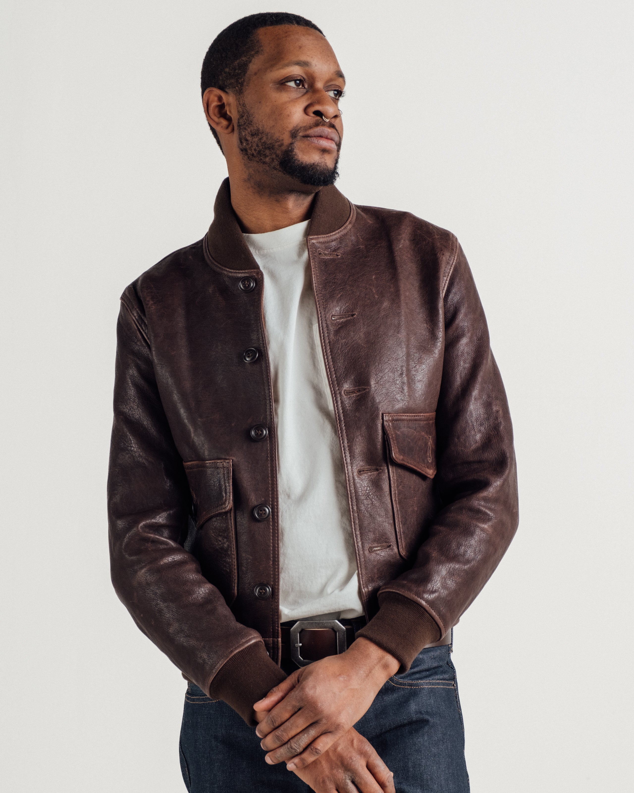 Schott オリーブ レザージャケット S P2484 | Lambskin A-1 Flight Jacket – Schott N.Y.C.