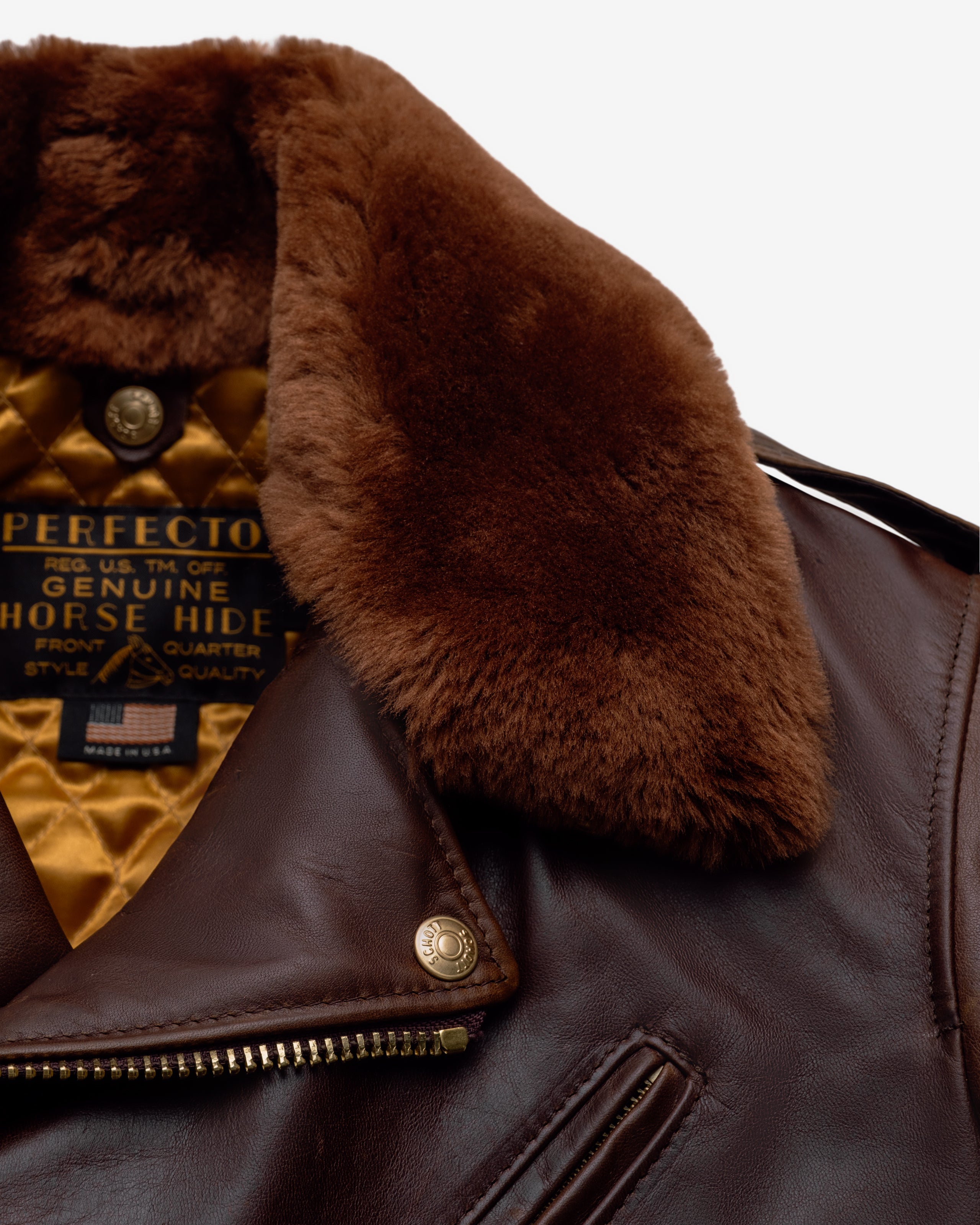 P656H | Horween Soft Horsehide Perfecto® Jacket With Detachable