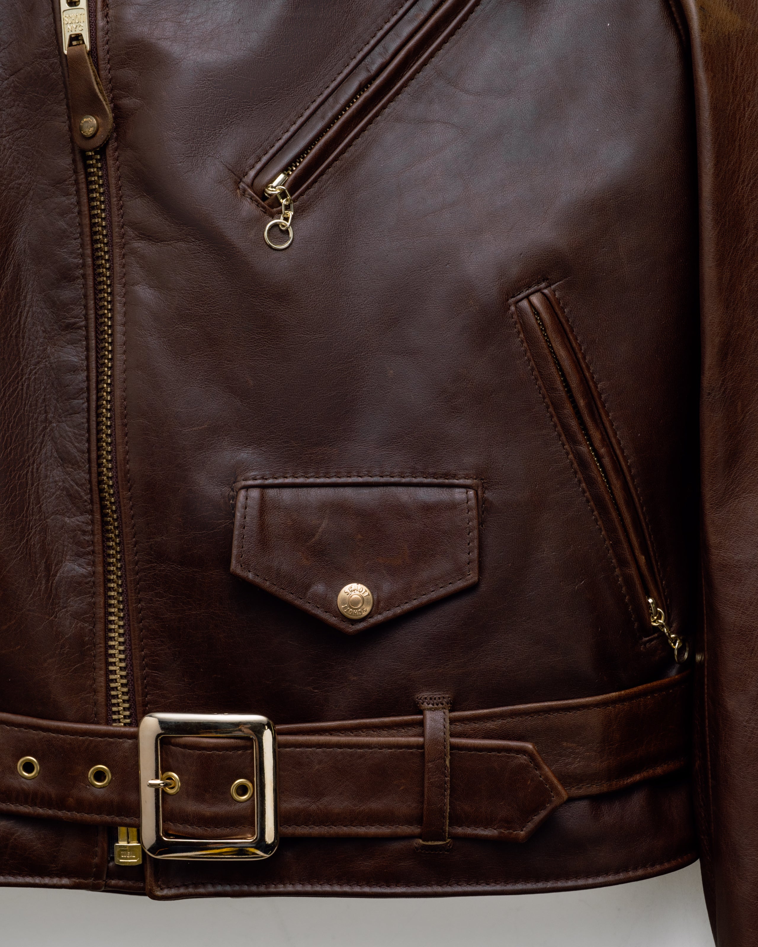 P656H | Horween Soft Horsehide Perfecto® Jacket With Detachable