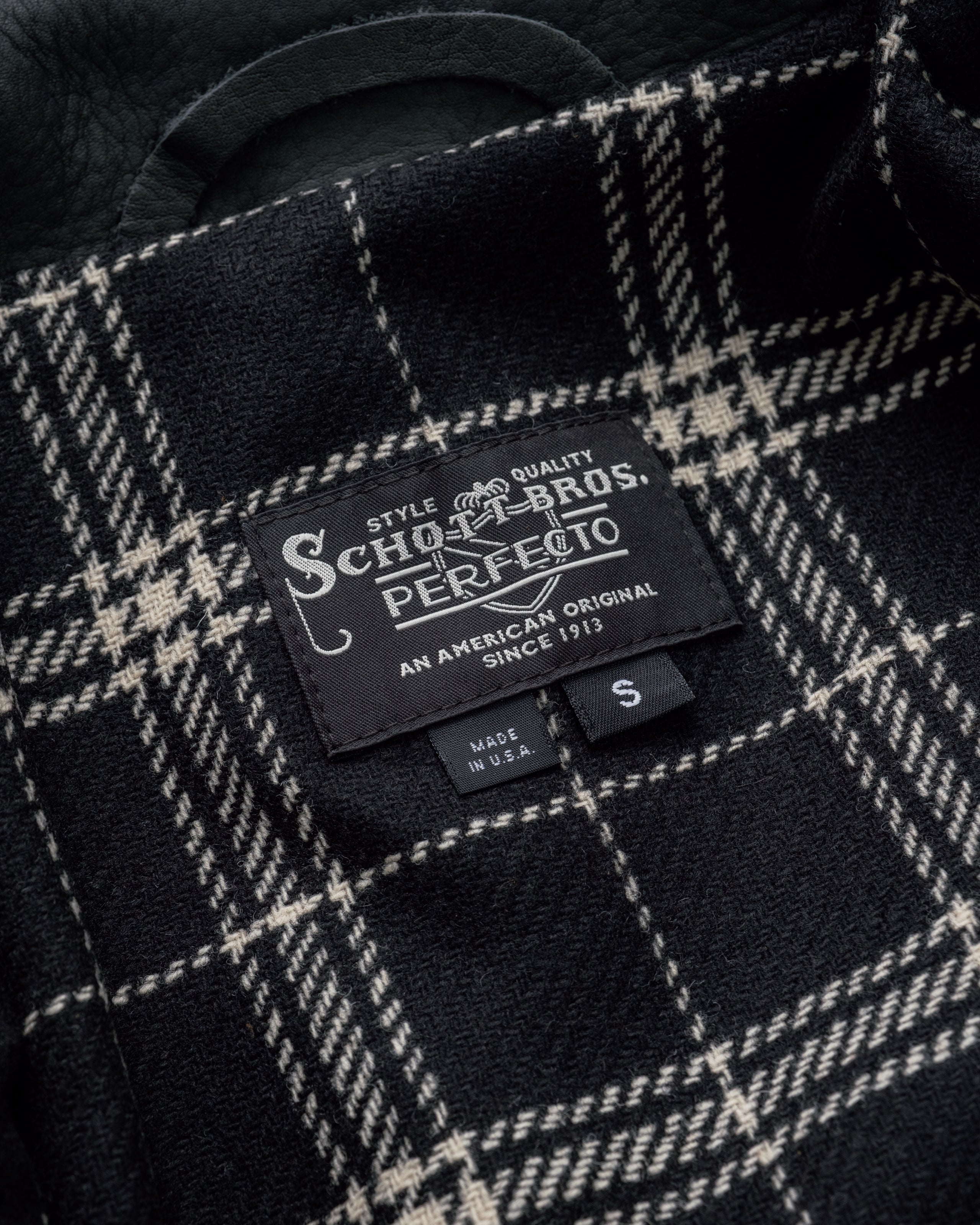 Schott ブラック ムートンジャケット L P693 | Horween Deer-Touch Cowhide Jacket – Schott N.Y.C.