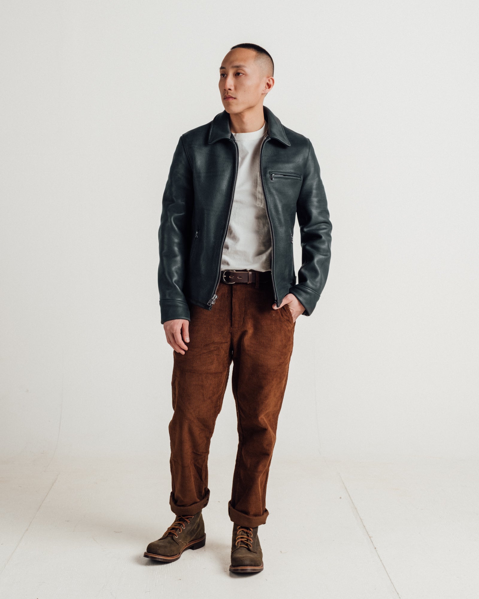 d*2様 Schott Deer Skin 38 lether jacket P693 - Horween Deer-Touch Cowhide Rider Jacket – Schott N.Y.C.