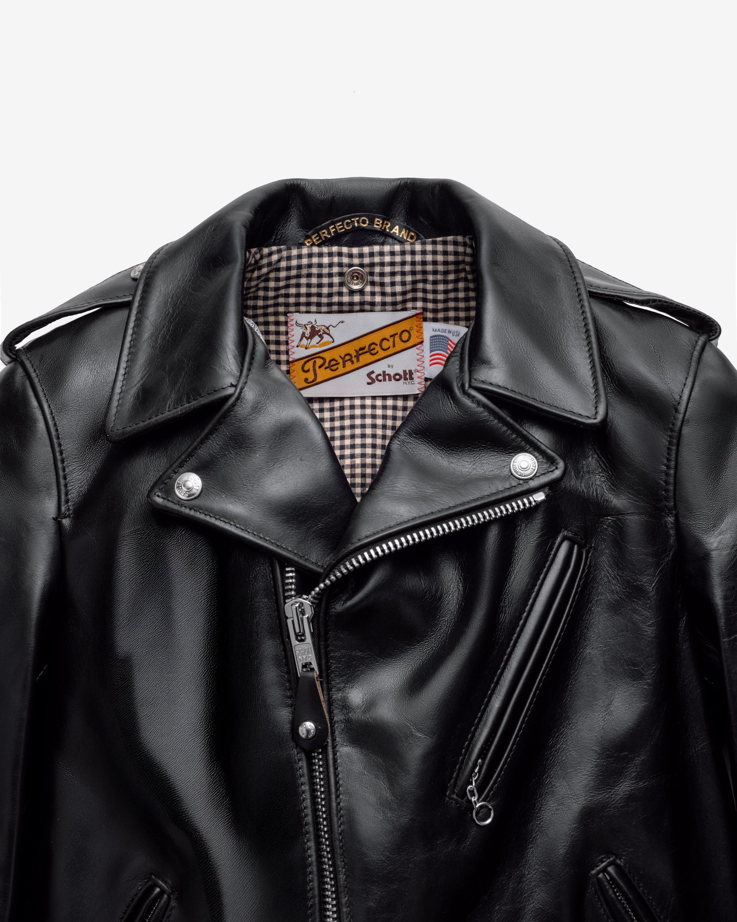 ジャケット・アウター Schott Painted Perfecto Leather Jacket M The Perfecto Perfected - A History Of The Asymmetrical Leather Jacket