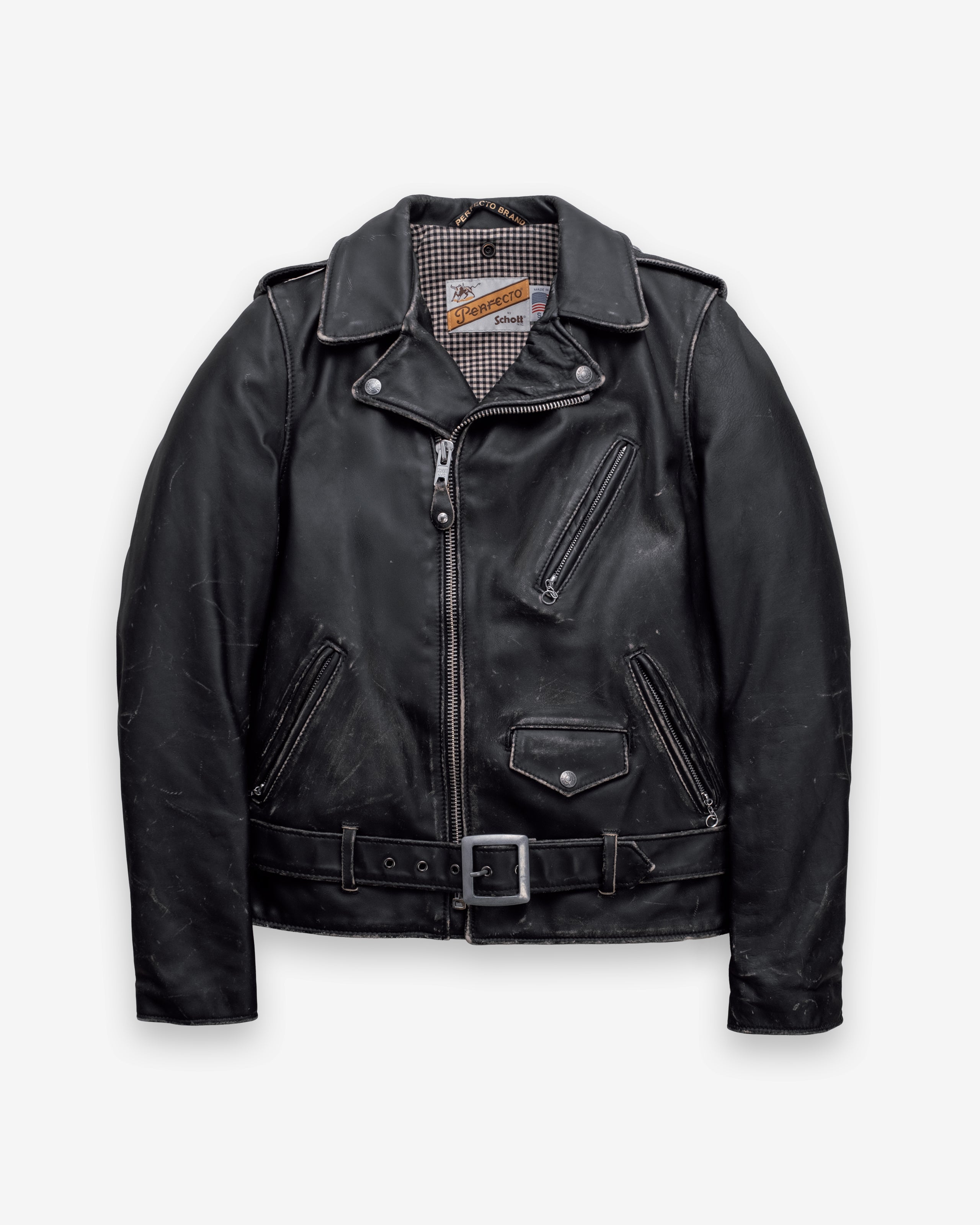 Schott ブラック レザー ジャケット M 213MO | Lambskin Perfecto® Jacket – Schott N.Y.C.
