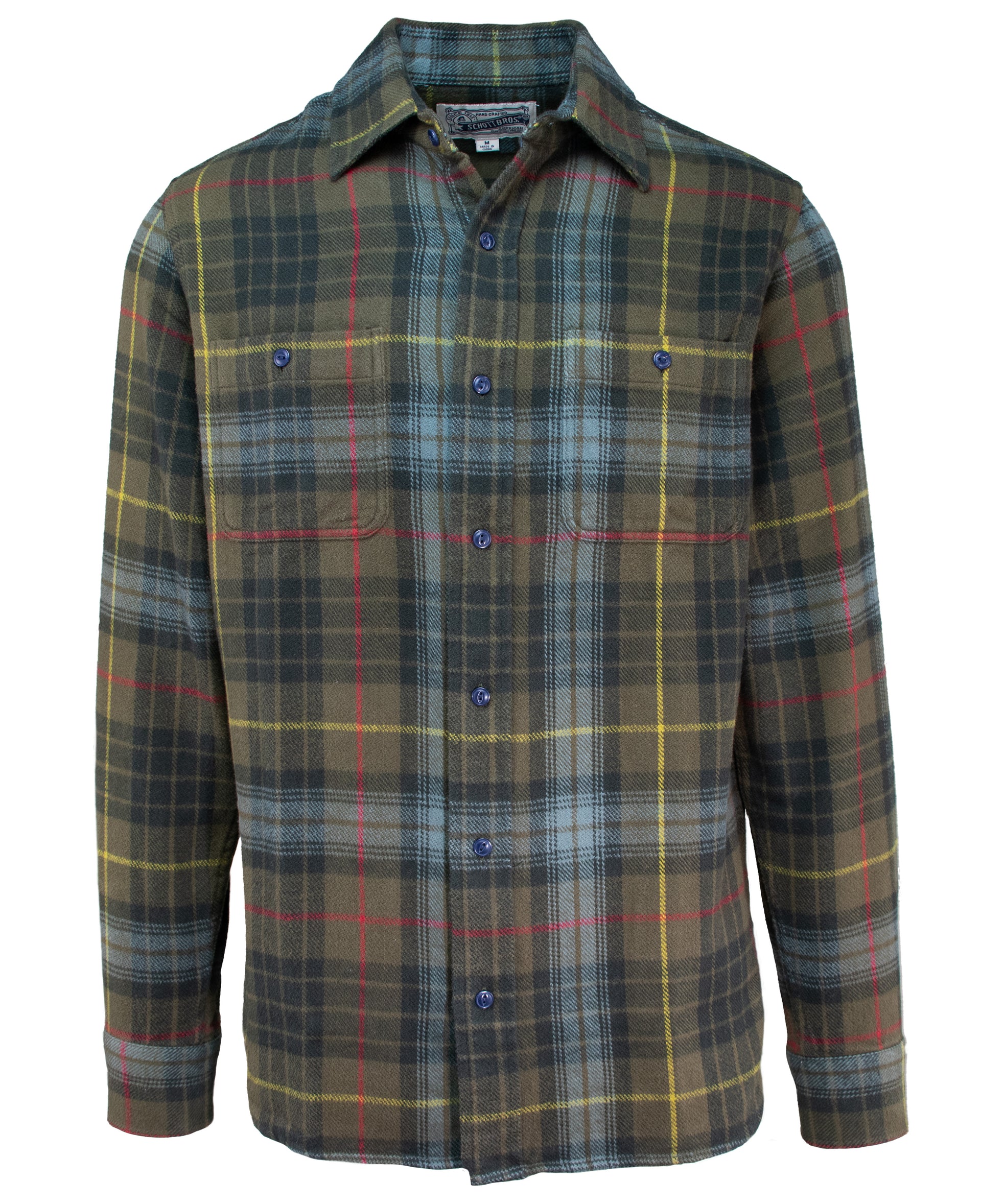 SH2135 - Plaid Cotton Flannel Shirt  Schott N.Y.C.