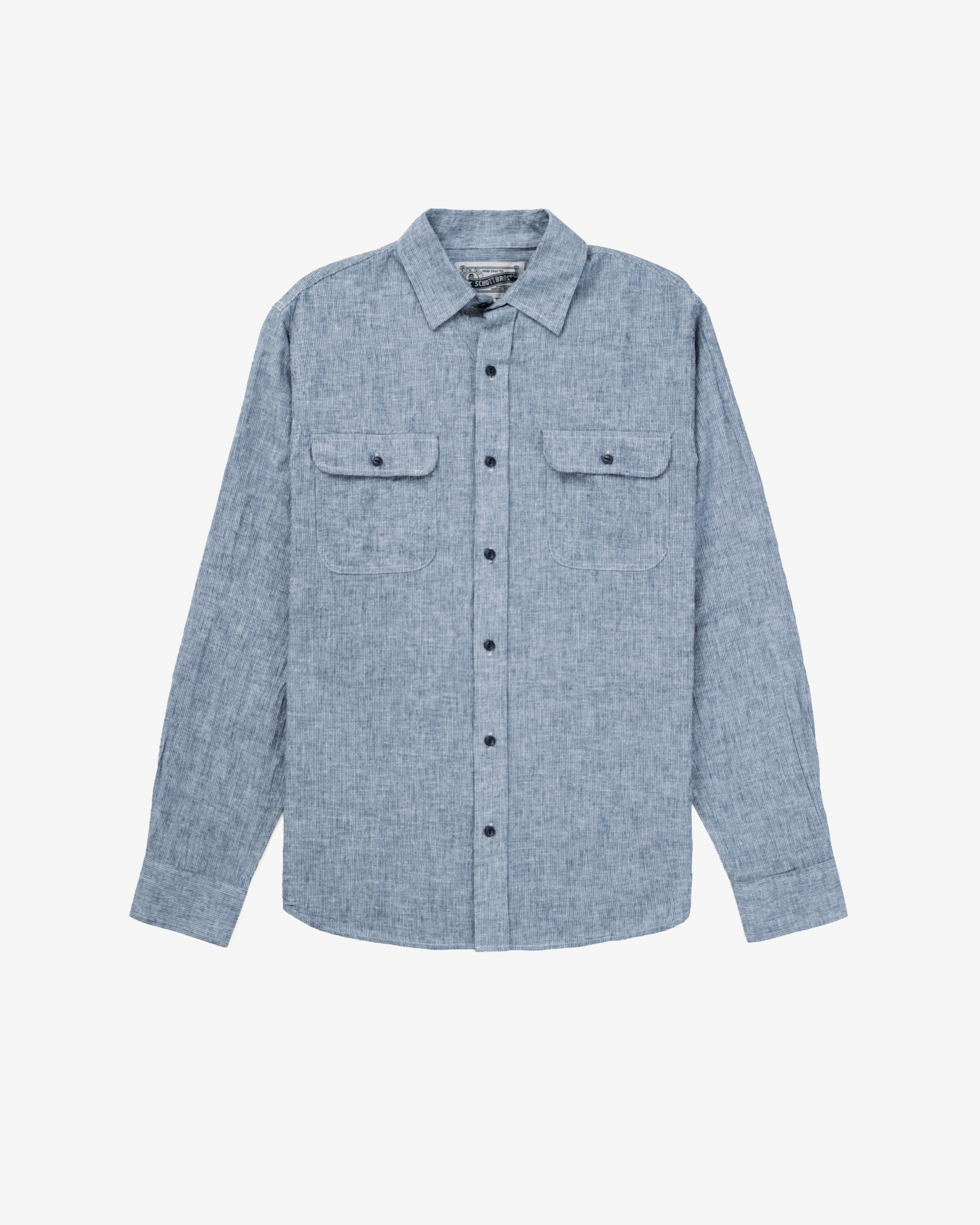 SH2304 - Schott NYC Cotton Shirts in Indigo – Schott N.Y.C.