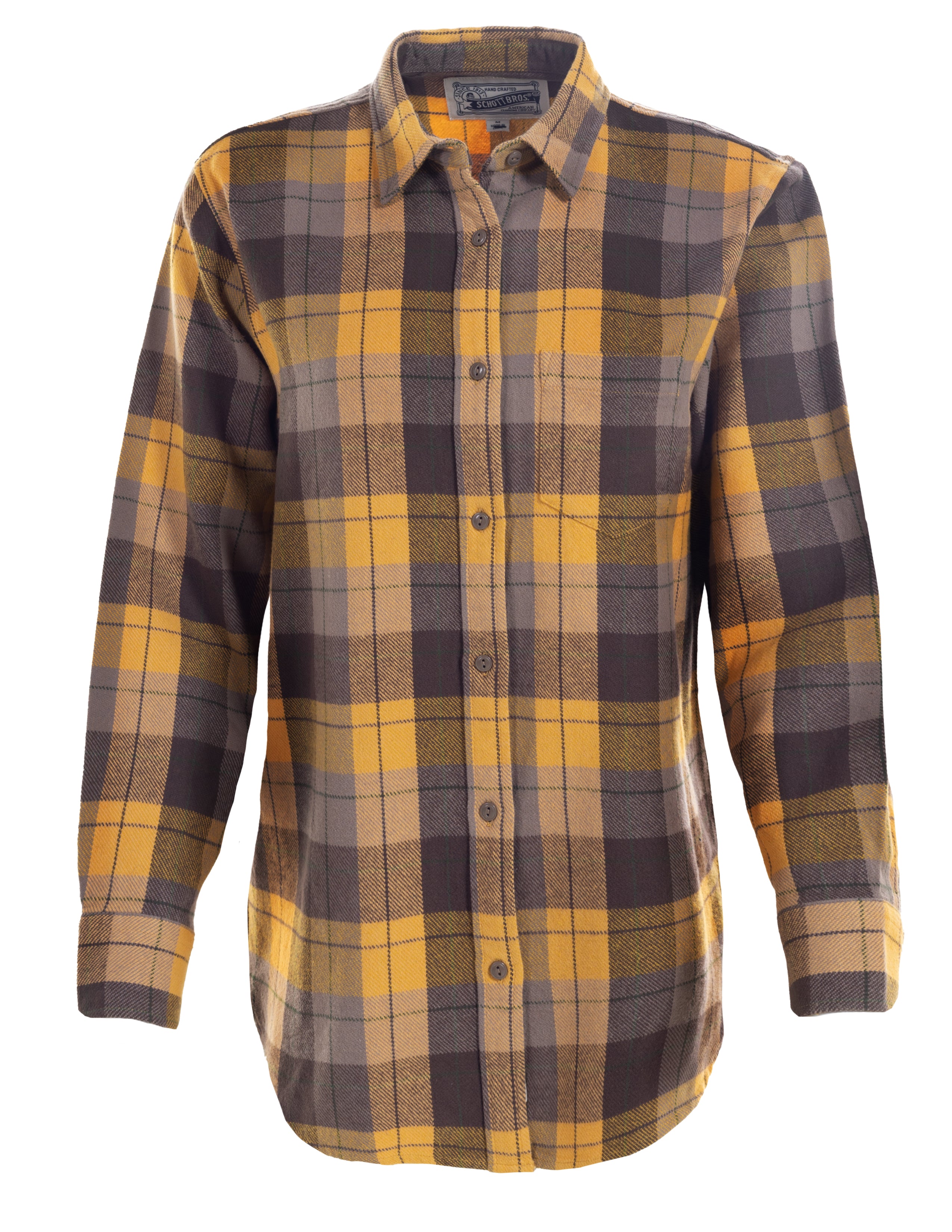 SH235W - Women's Cotton Flannel Plaid Shirt – Schott N.Y.C.