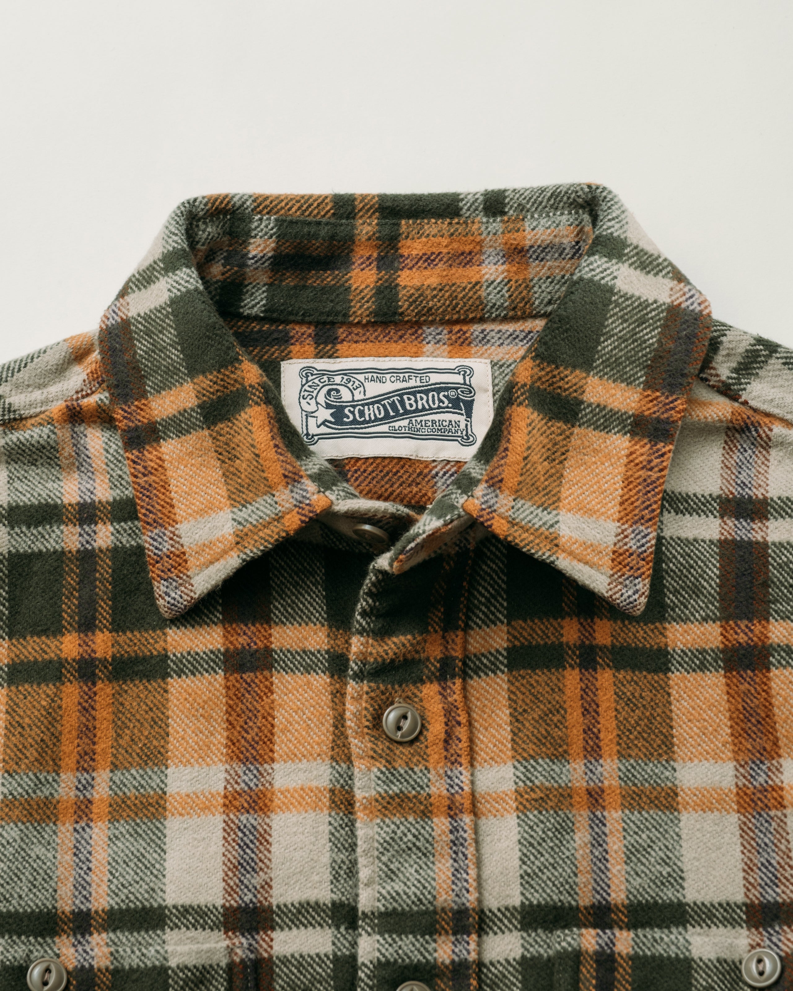SH2535 - Heavy Flannel Work Shirt – Schott N.Y.C.