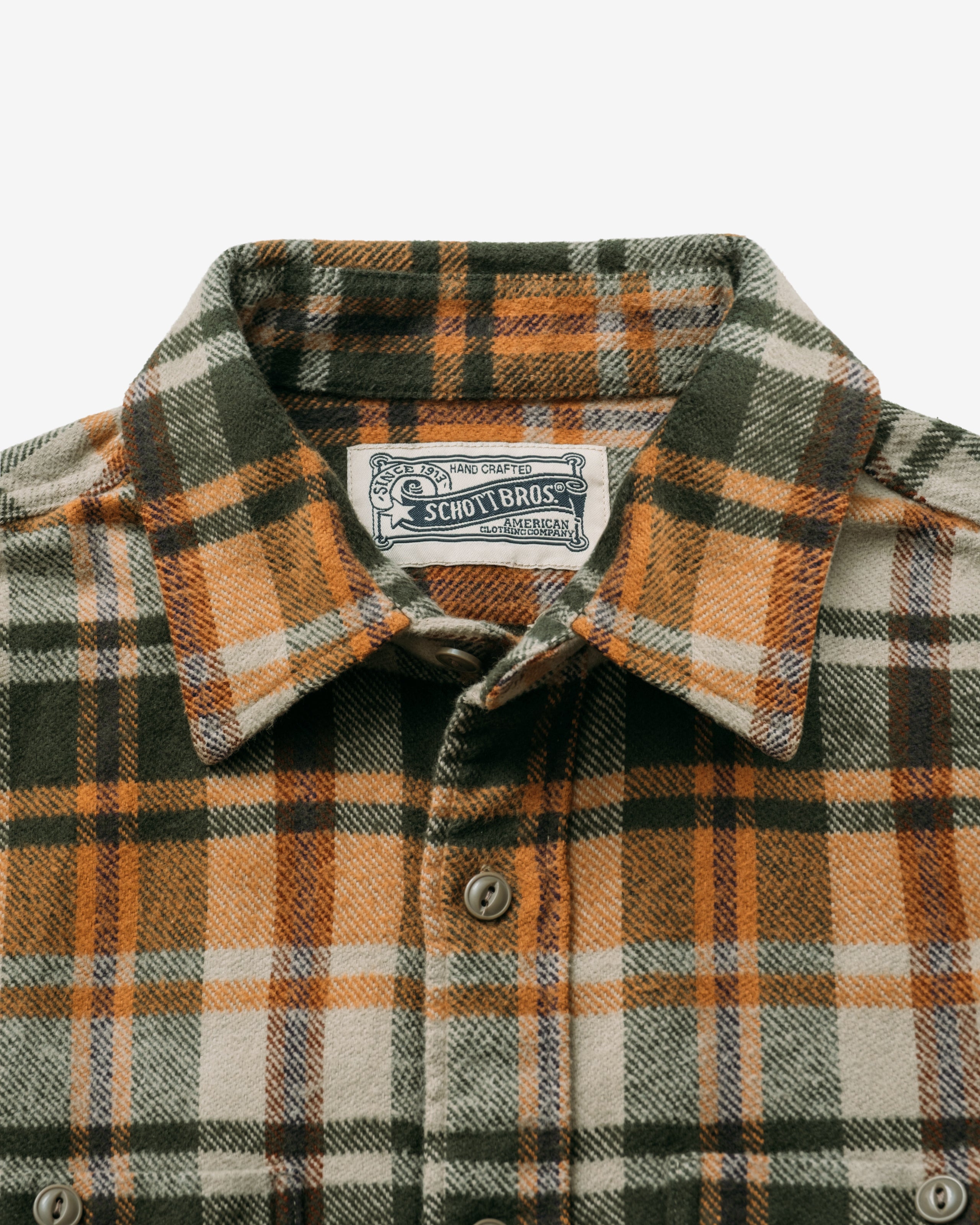 SH2535 - Heavy Flannel Work Shirt – Schott N.Y.C.