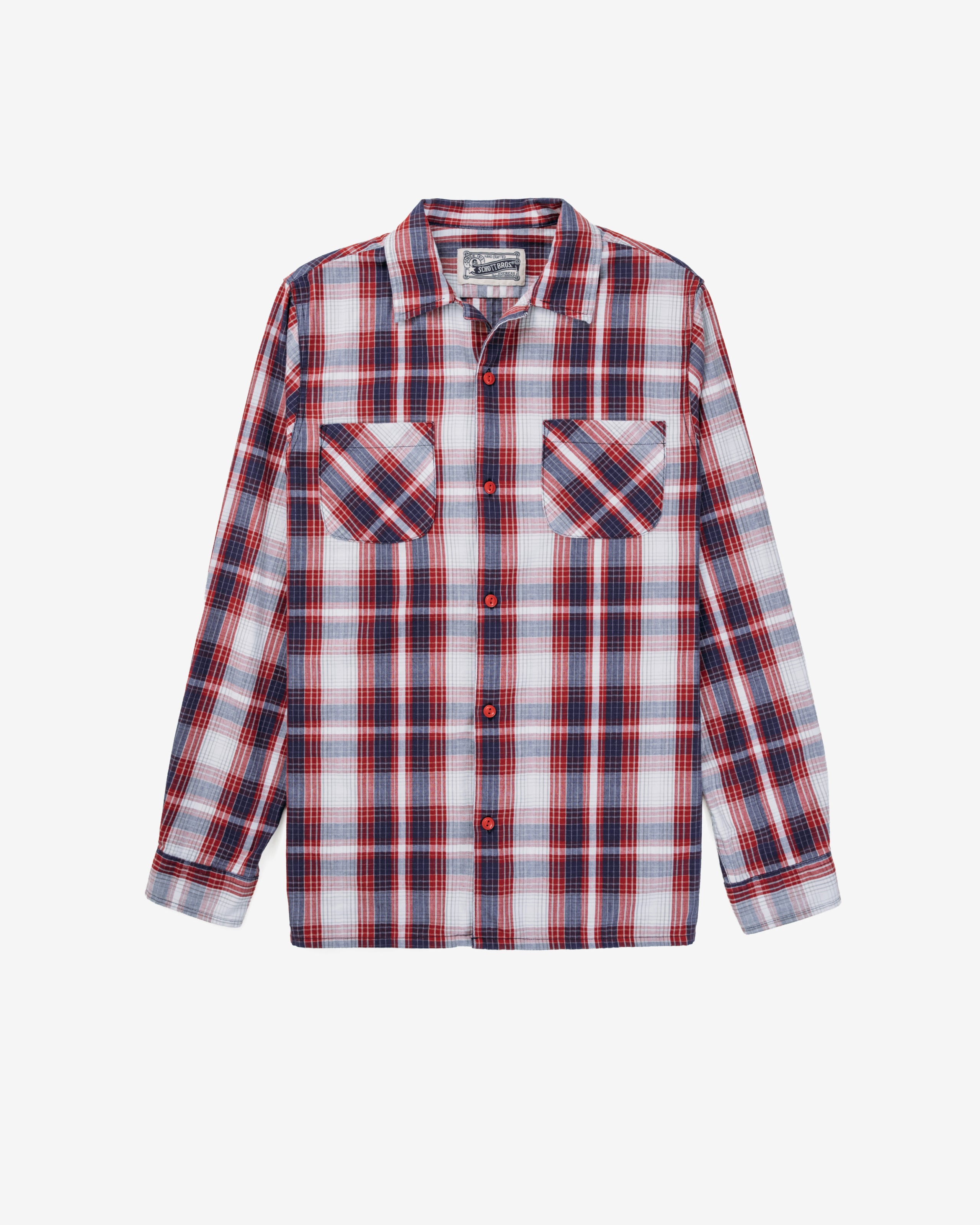 SPSH1 - Camp collar plaid shirt – Schott N.Y.C.