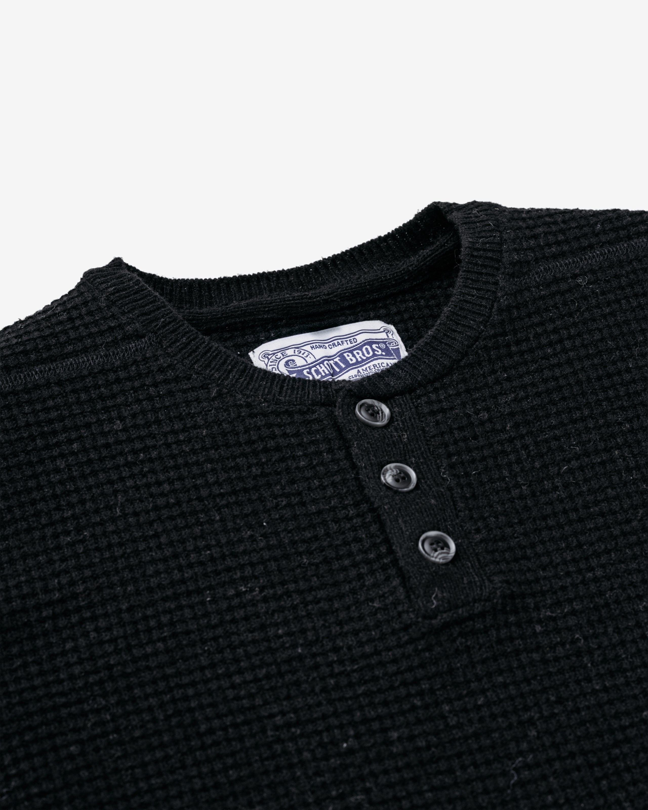 SW1611 - Button Henley Sweater – Schott N.Y.C.