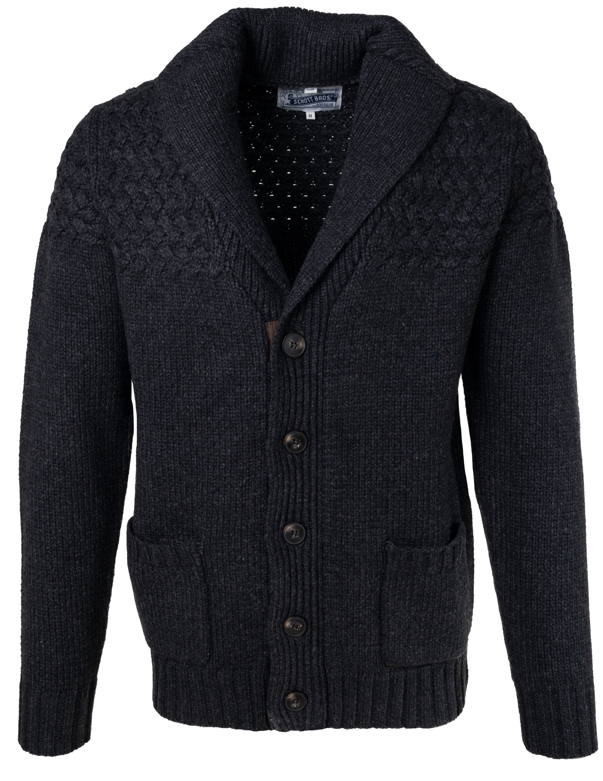 SW2029 - Wool Blend Basketweave Cardigan – Schott N.Y.C