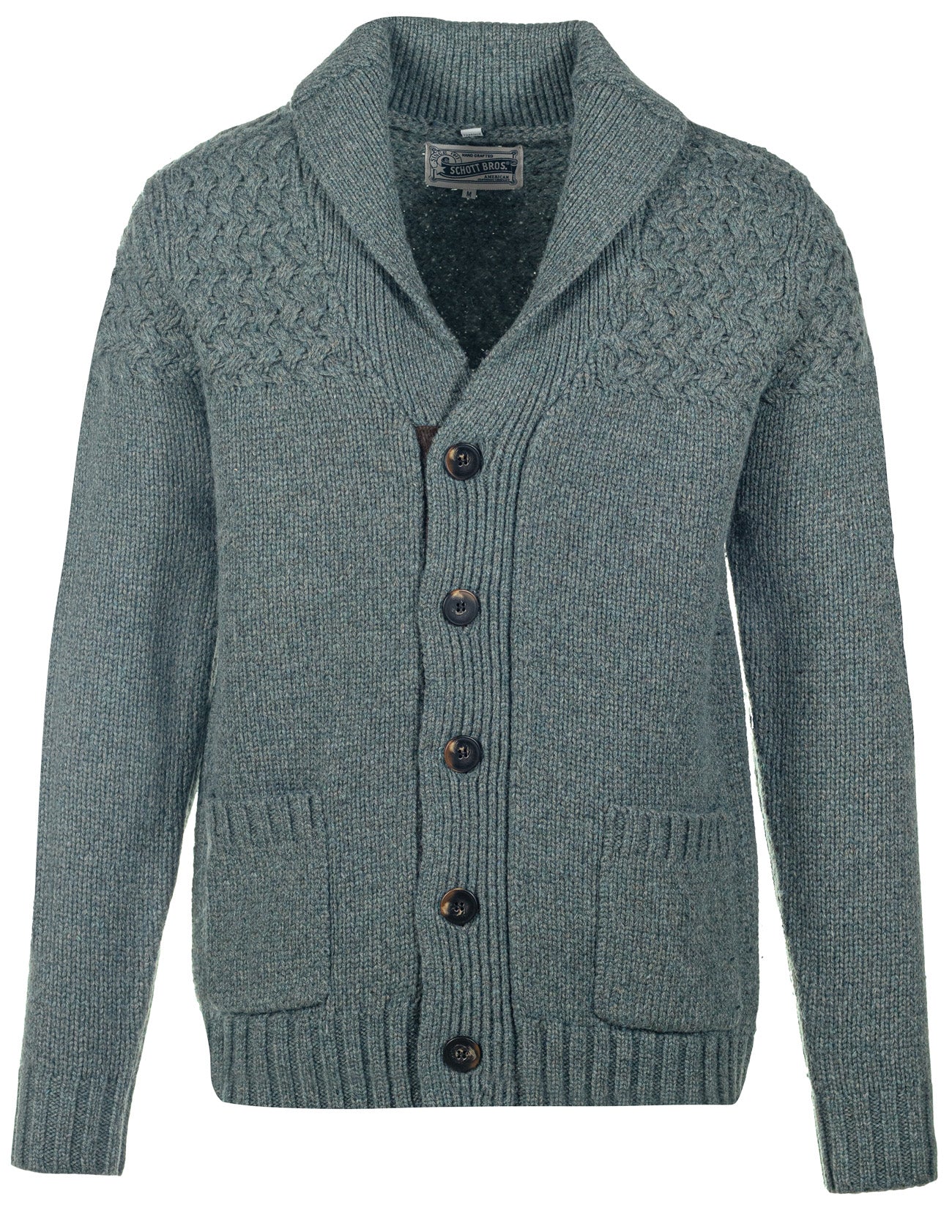 【美品】Schott 23AW SHAGGY KNIT CARDIGAN SW2029 - Wool Blend Basketweave Cardigan – Schott N.Y.C.