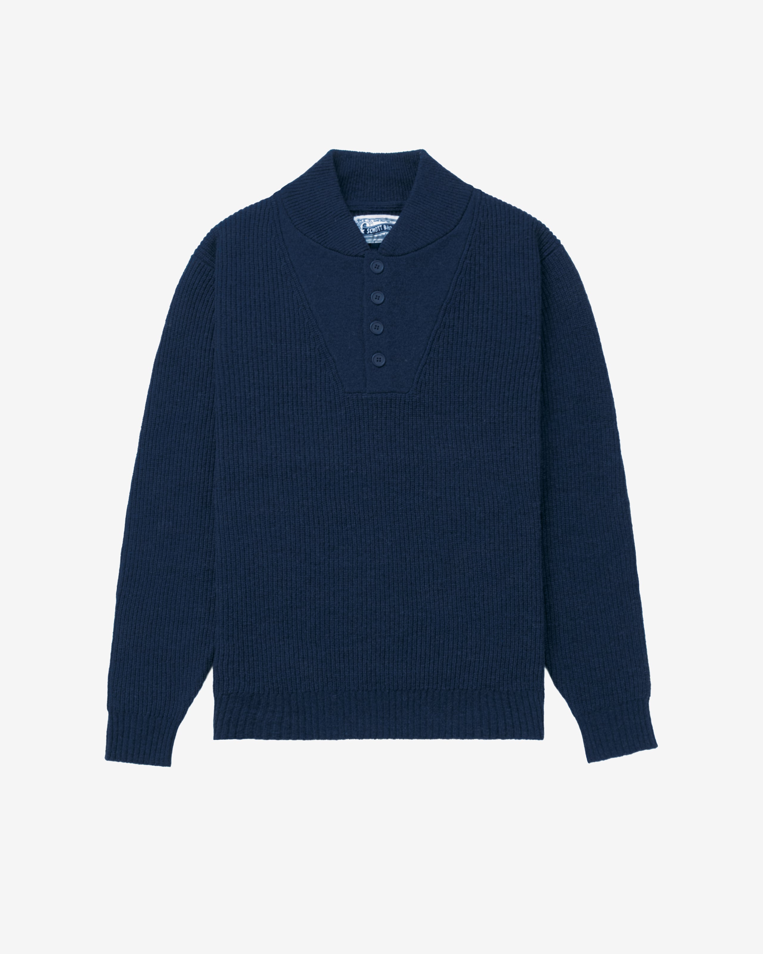 SW2101 - Wool Blend Military Henley Sweater – Schott N.Y.C.