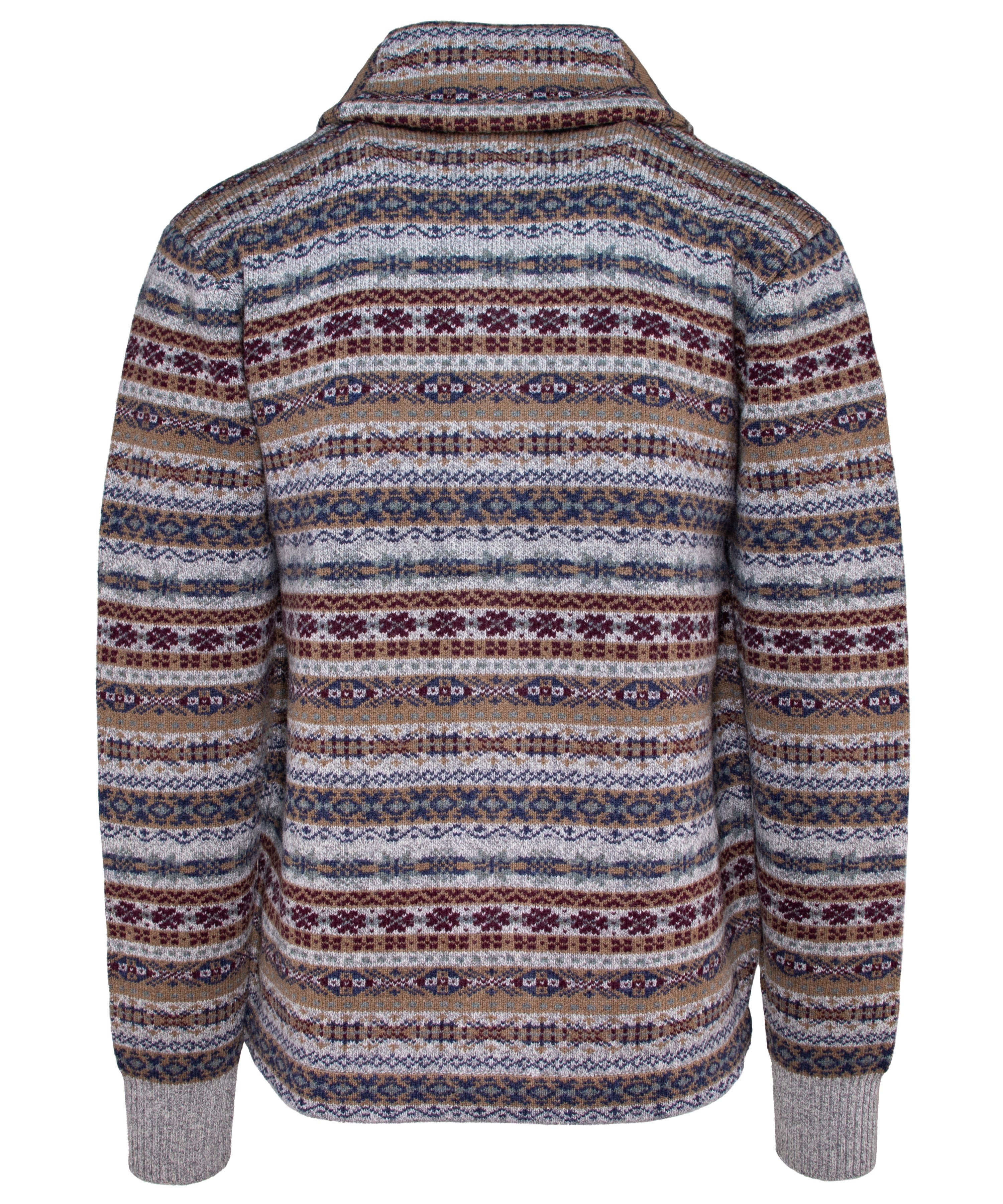 SW2129 - Wool Blend Fair Isle Cardigan – Schott N.Y.C.