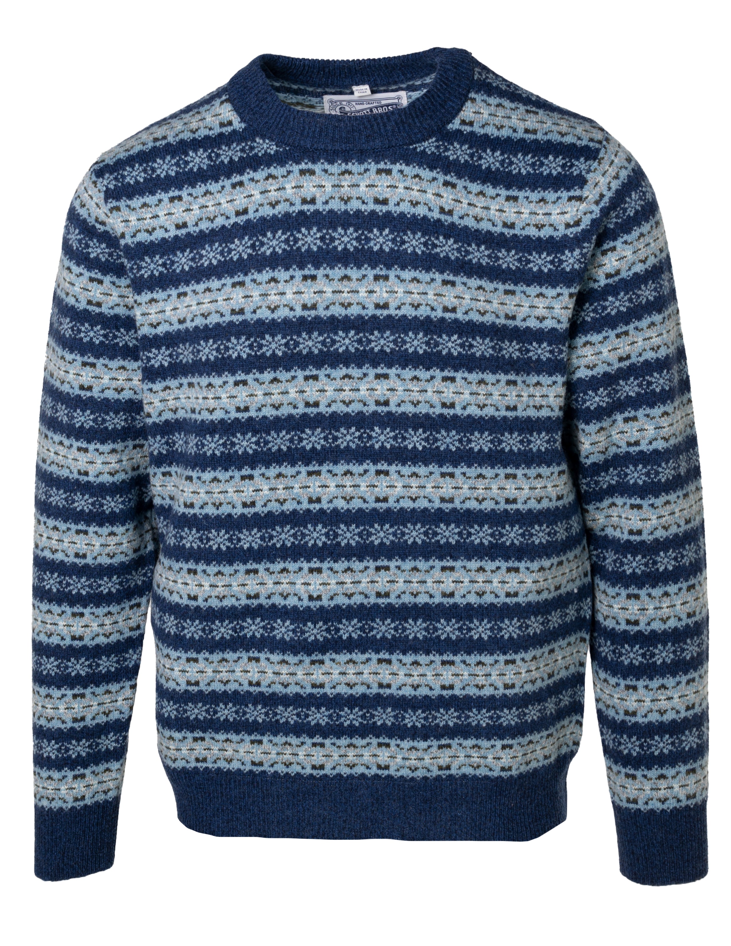 SW2216 - Lightweight Wool Fairisle Crew Neck – Schott N.Y.C.