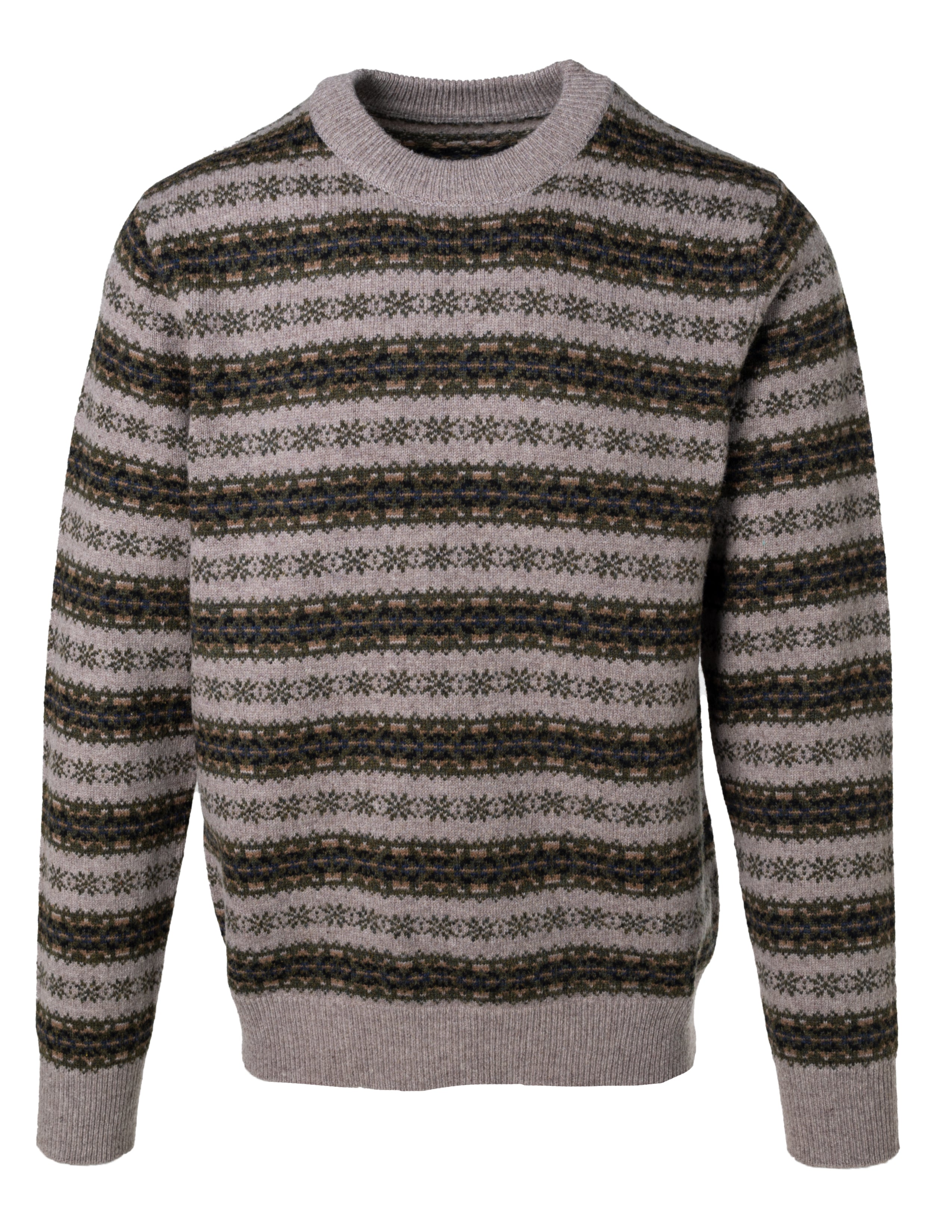 SW2216 - Lightweight Wool Fairisle Crew Neck – Schott N.Y.C.