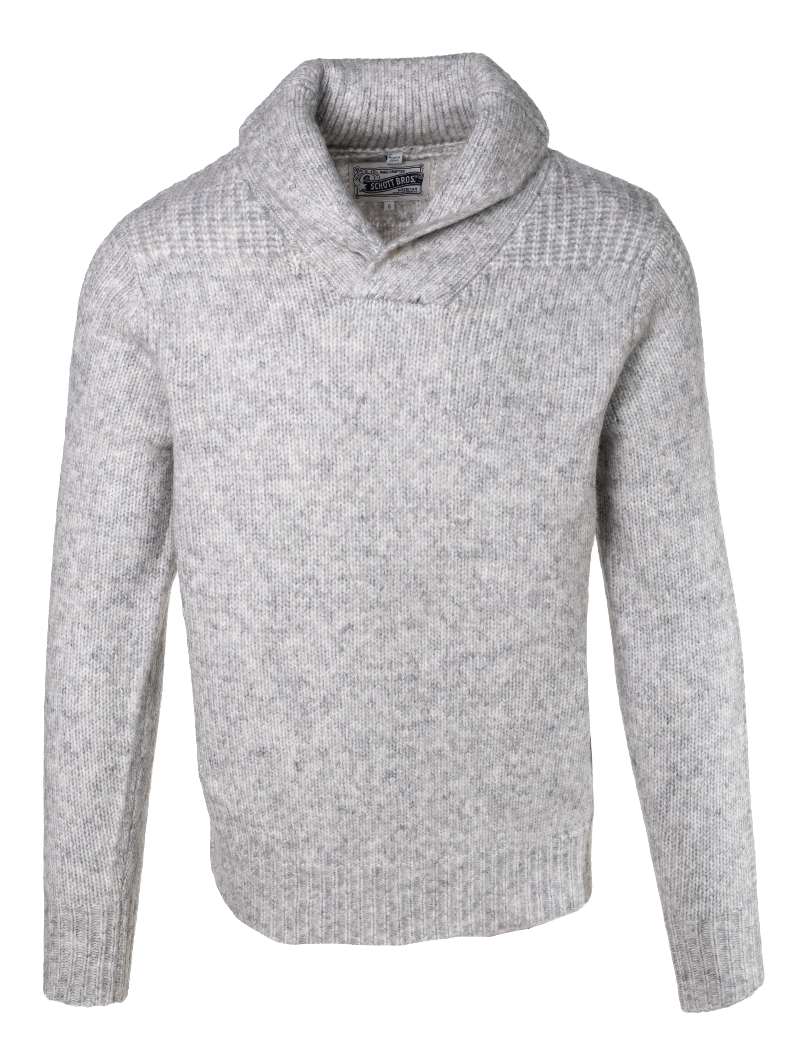 SW2231 - Midweight Tri Blend Shawl Collar Sweater – Schott N.Y.C. SW2231 - Midweight Tri Blend Shawl Collar Sweater – Schott N.Y.C.
