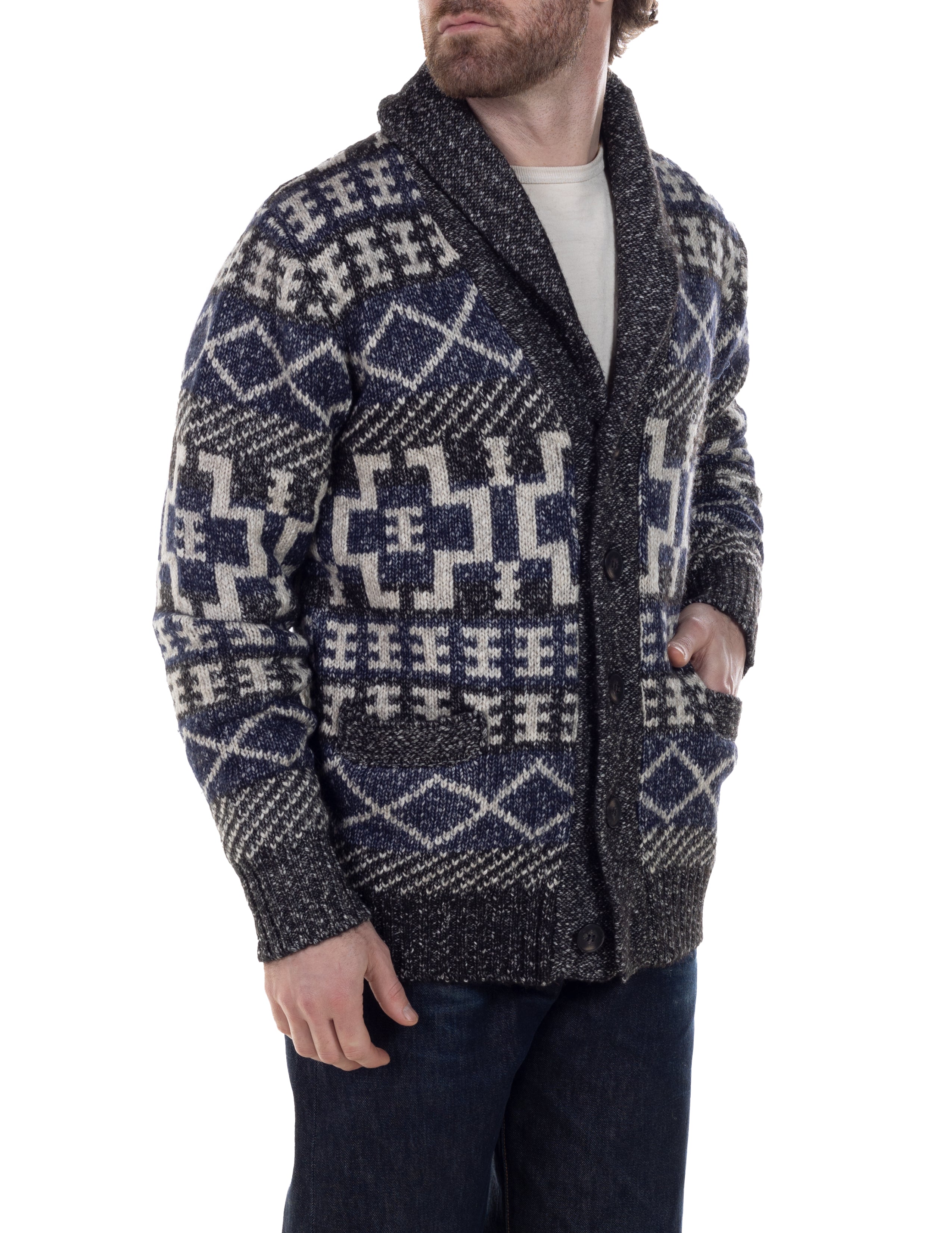 SW2238 - Heavyweight Yak Southwestern Cardigan – Schott N.Y.C.