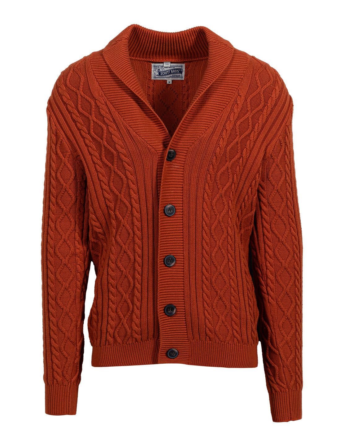 SW2307 - Cotton Cableknit Cardigan – Schott N.Y.C.