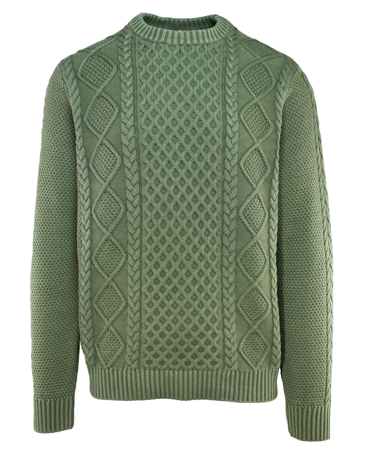 SW2415 - Stonewashed Cotton Cable Knit Sweater – Schott N.Y.C