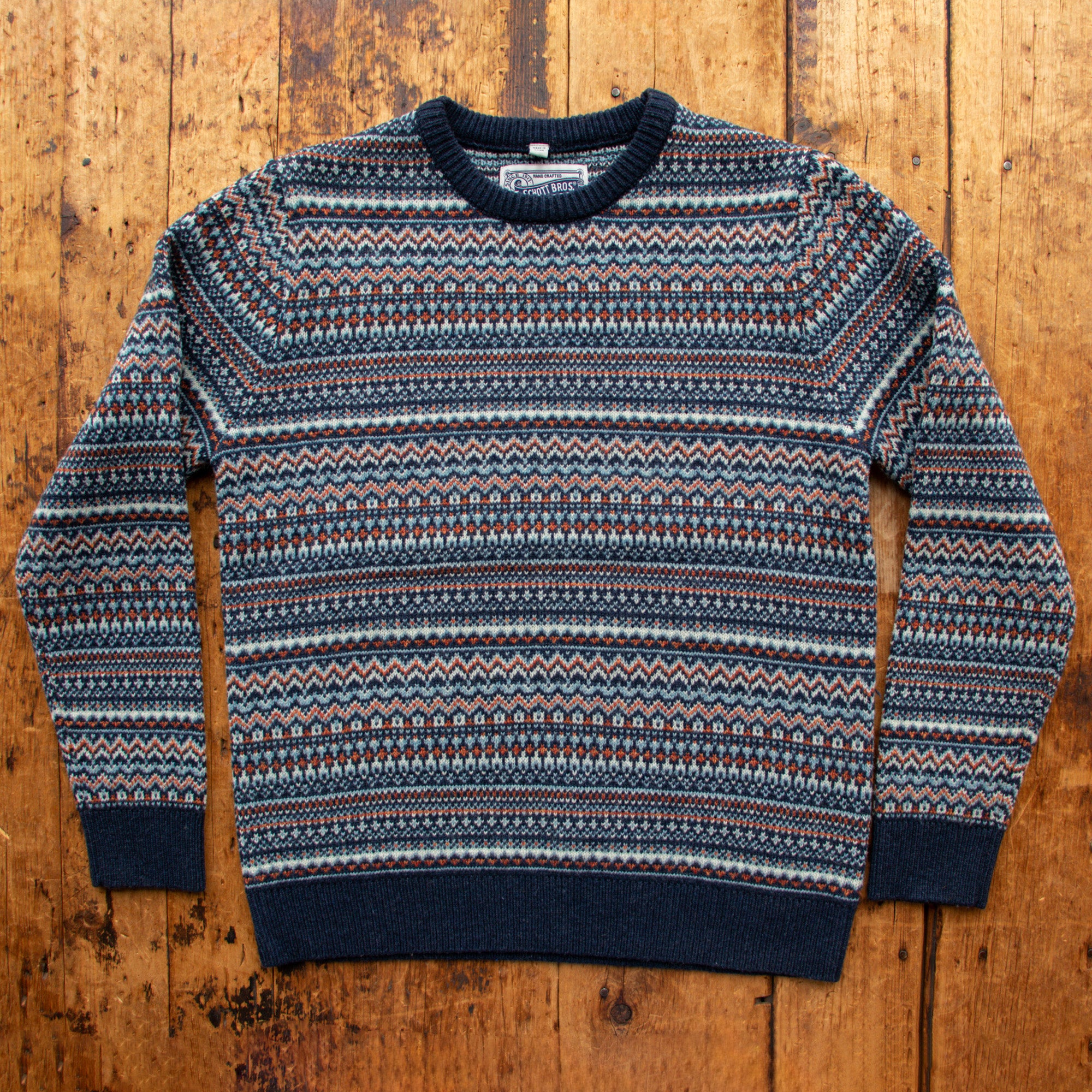 SW2460 - Fairisle Crewneck Sweater – Schott N.Y.C.