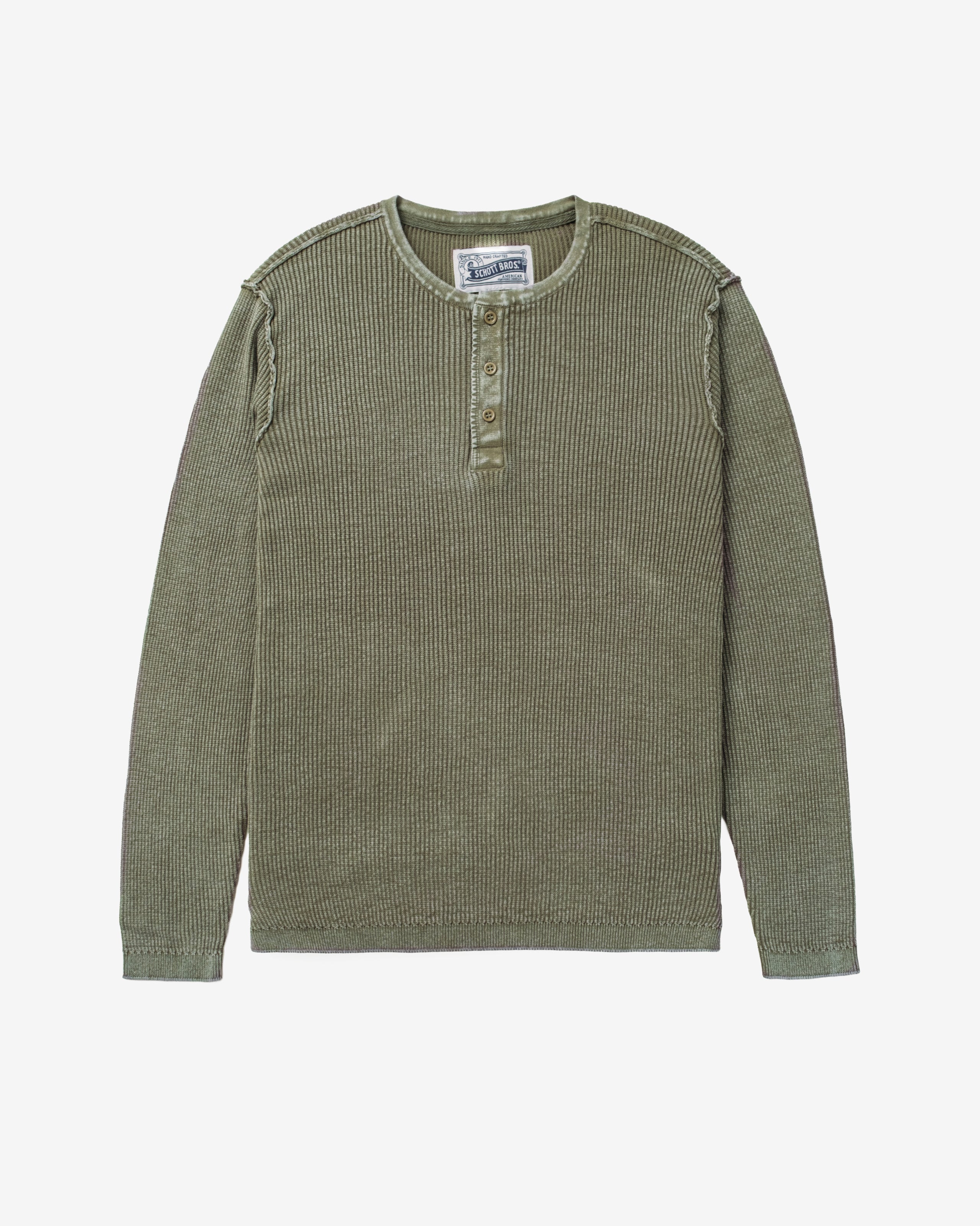 SW2502 - Stonewashed Henley Sweater – Schott N.Y.C.