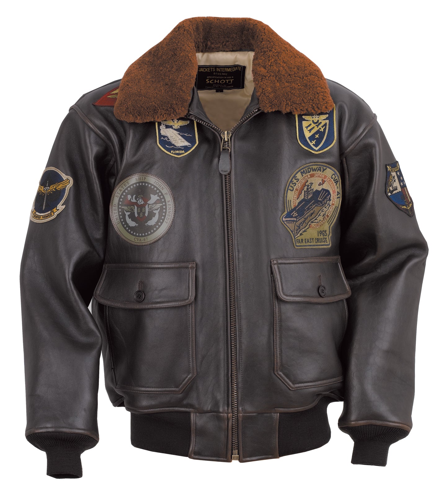 G1TG G-1 Wings of Gold Leather Bomber Jacket