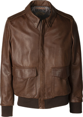 Brown A-2 Leather Flight Jacket - Schott NYC